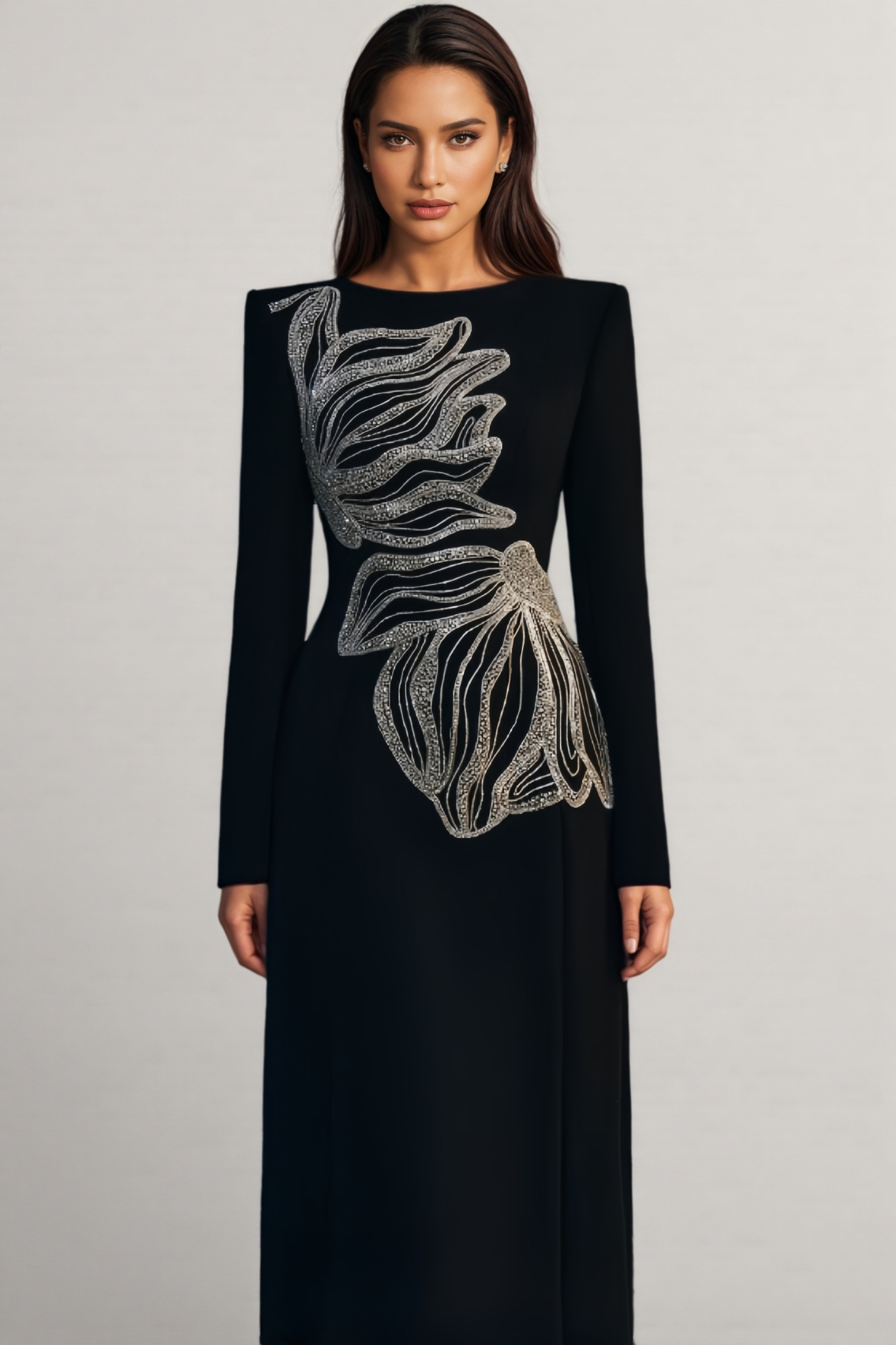 Iva Sequin Bandage Maxi Dress