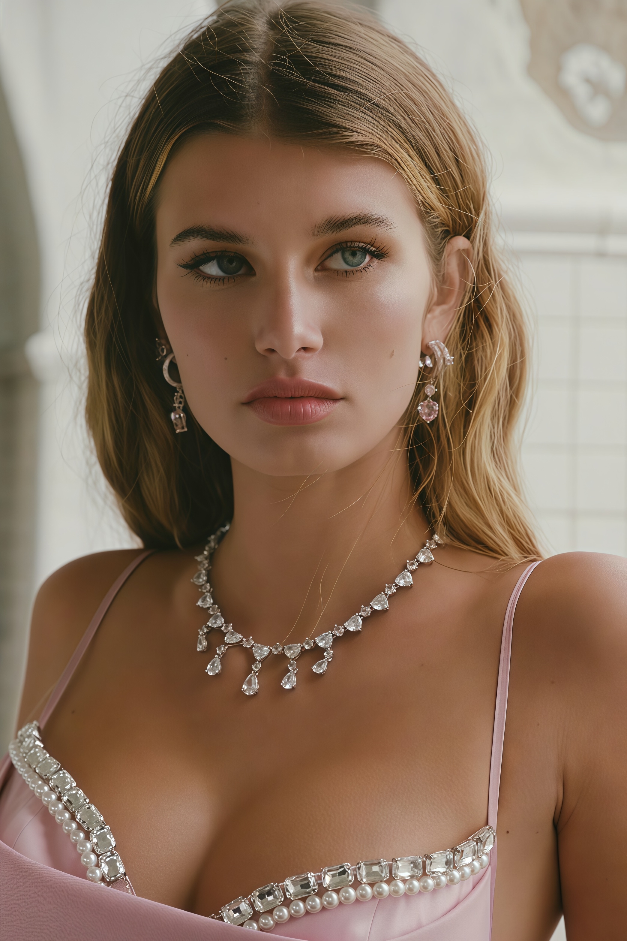 Spin Pink Halter Backless Mini Dress