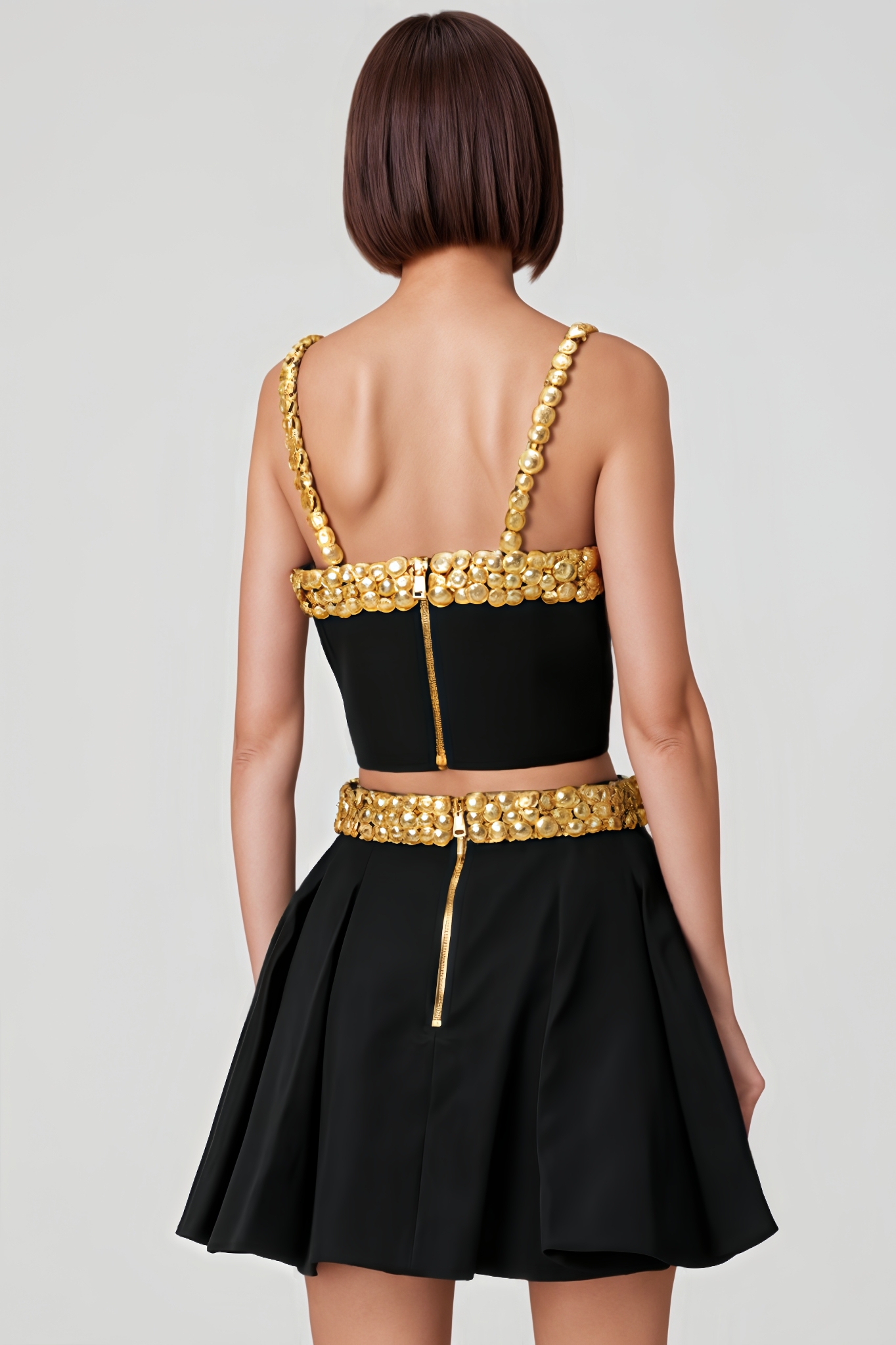 Stellk Strapless Tank Top And Skirt Set