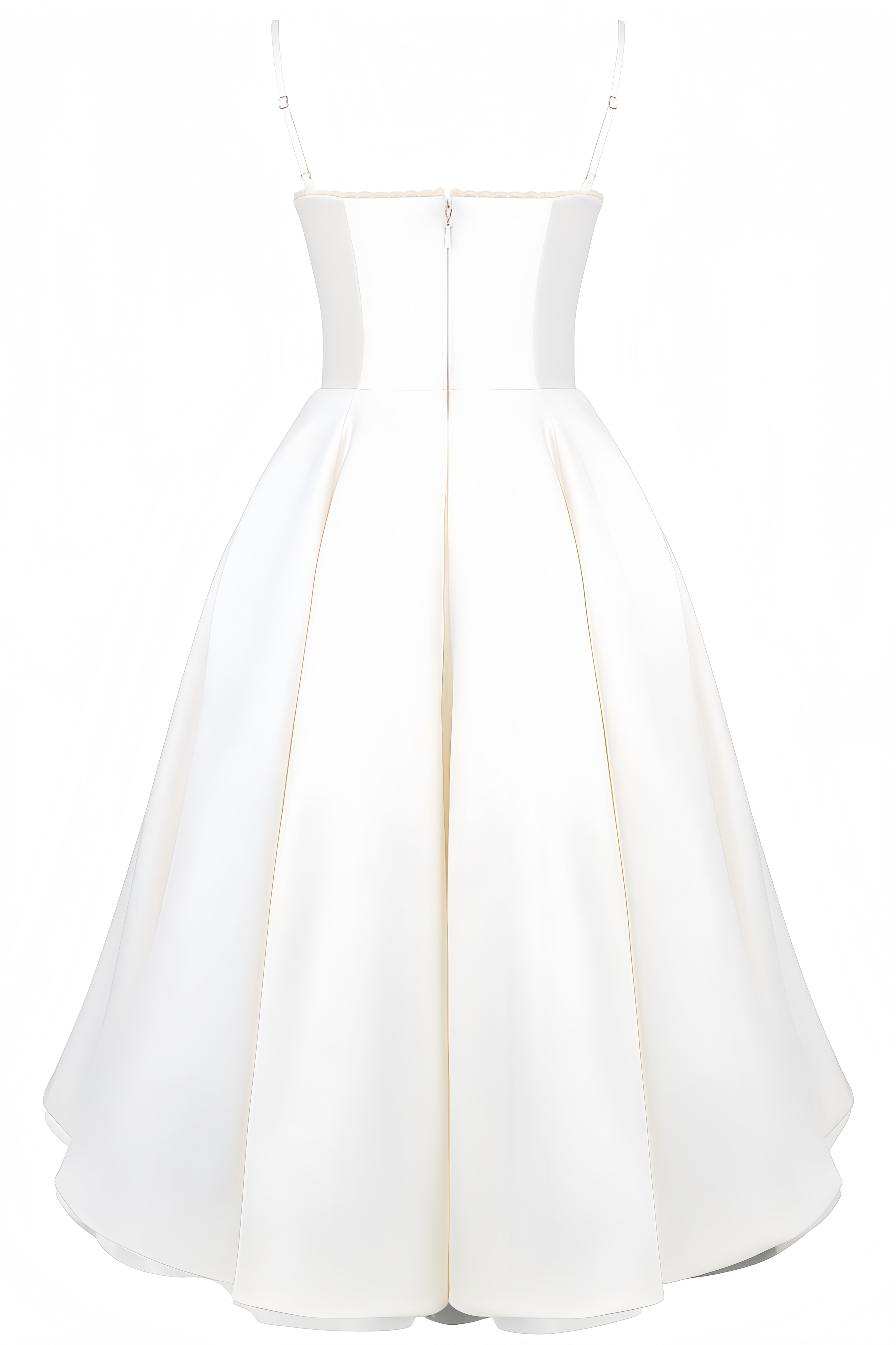 Macie White Tulle Midi Dress