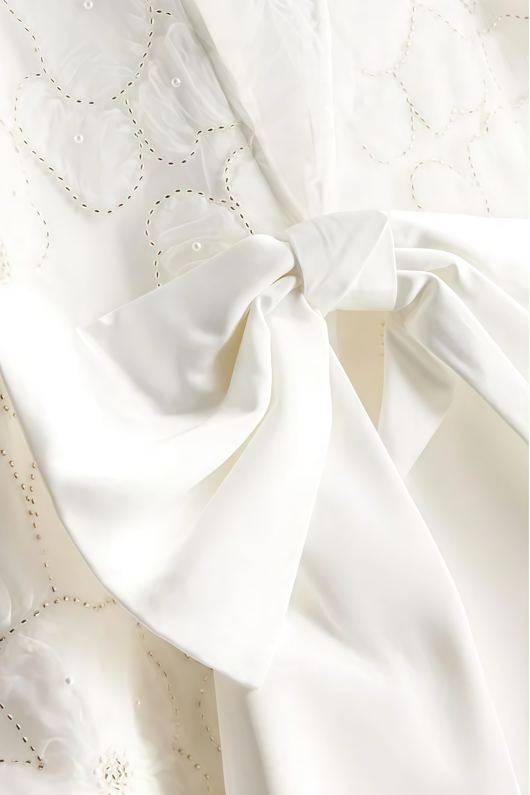 Aliyahe White Floral-Embellished Tulle Mini Dress