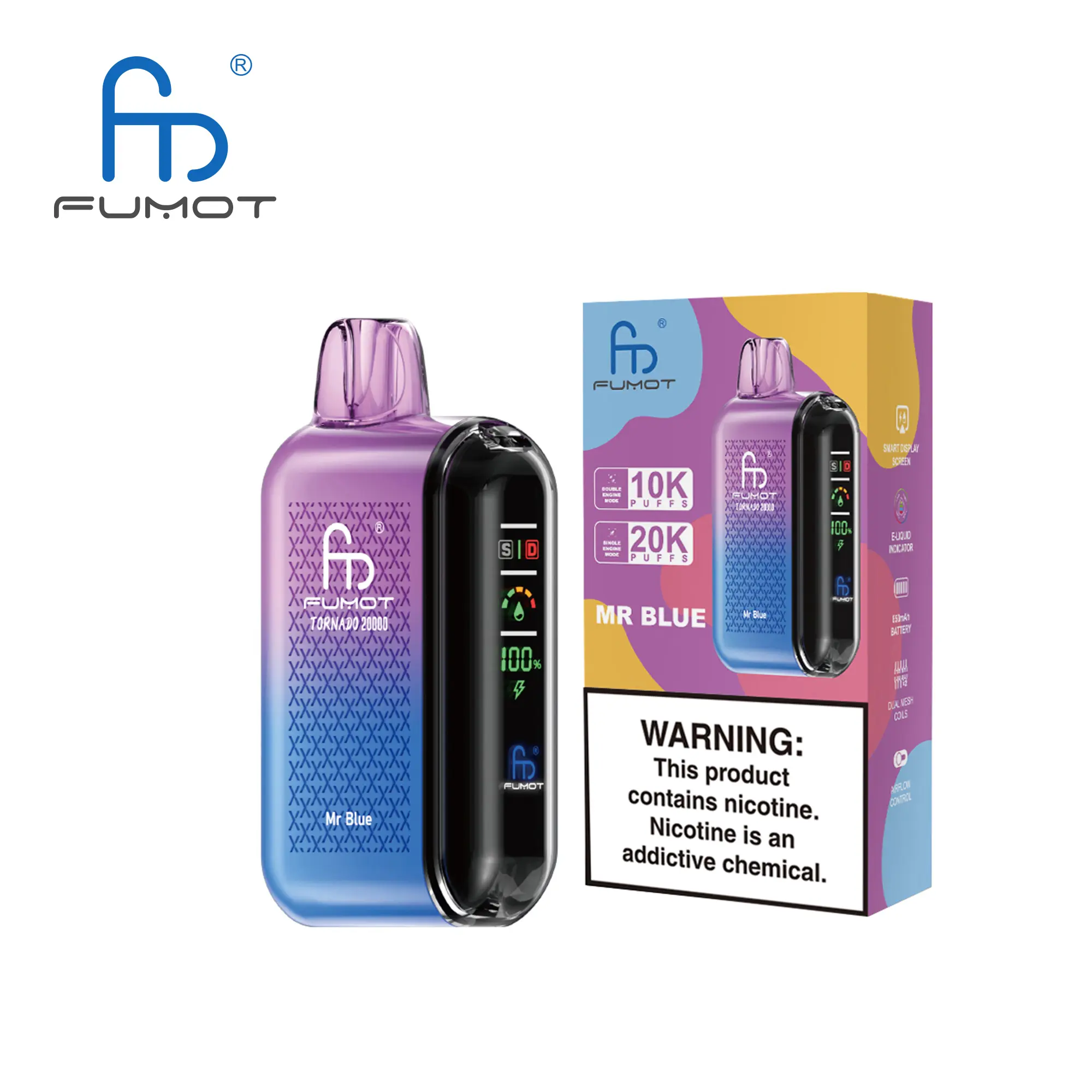 Fumot Tornado 20000 Puffs Dual Mesh Vape｜5%