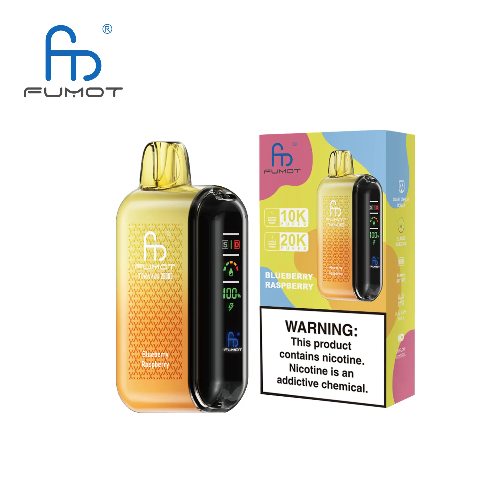 Fumot Tornado 20000 Puffs Dual Mesh Vape｜5%