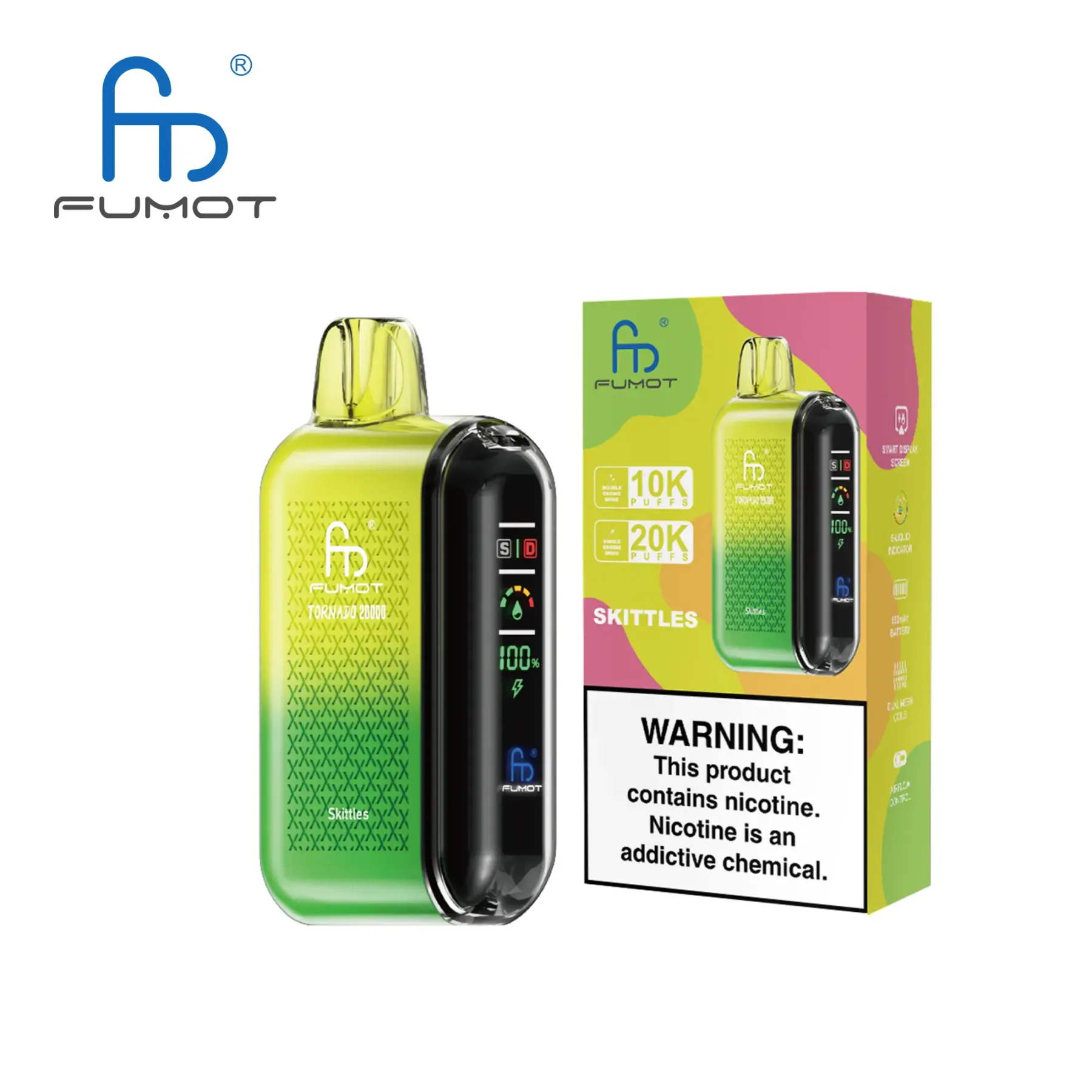 Fumot Tornado 20000 Puffs Dual Mesh Vape｜5%