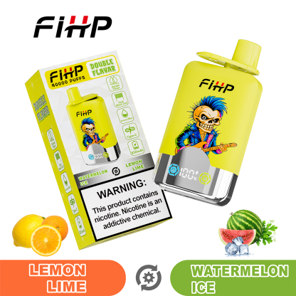 FIHP 40000 Puffs Double Flavors| 2%-5% nicotine, 36mL, LED display, bulk disposable vape