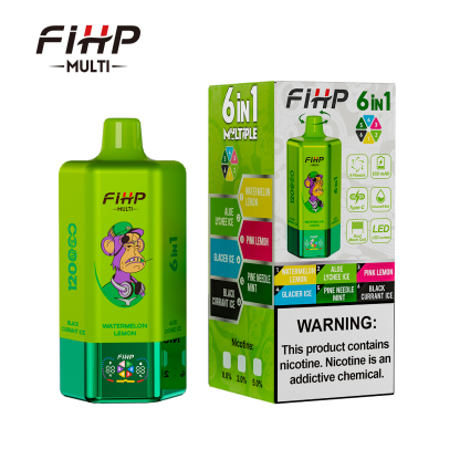 FIHP 120K 6-in-1 120000 Puffs | led screen multi-flavor 64ml high puff count bulk disposable vape