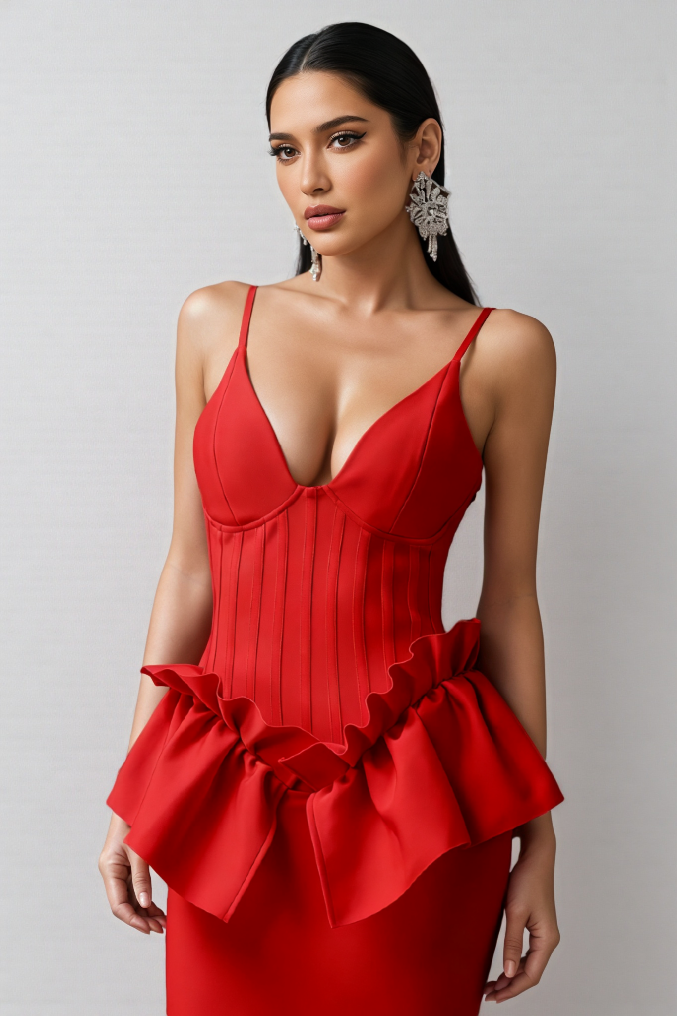 Wrelk Slim Backless Bandage Maxi Dress