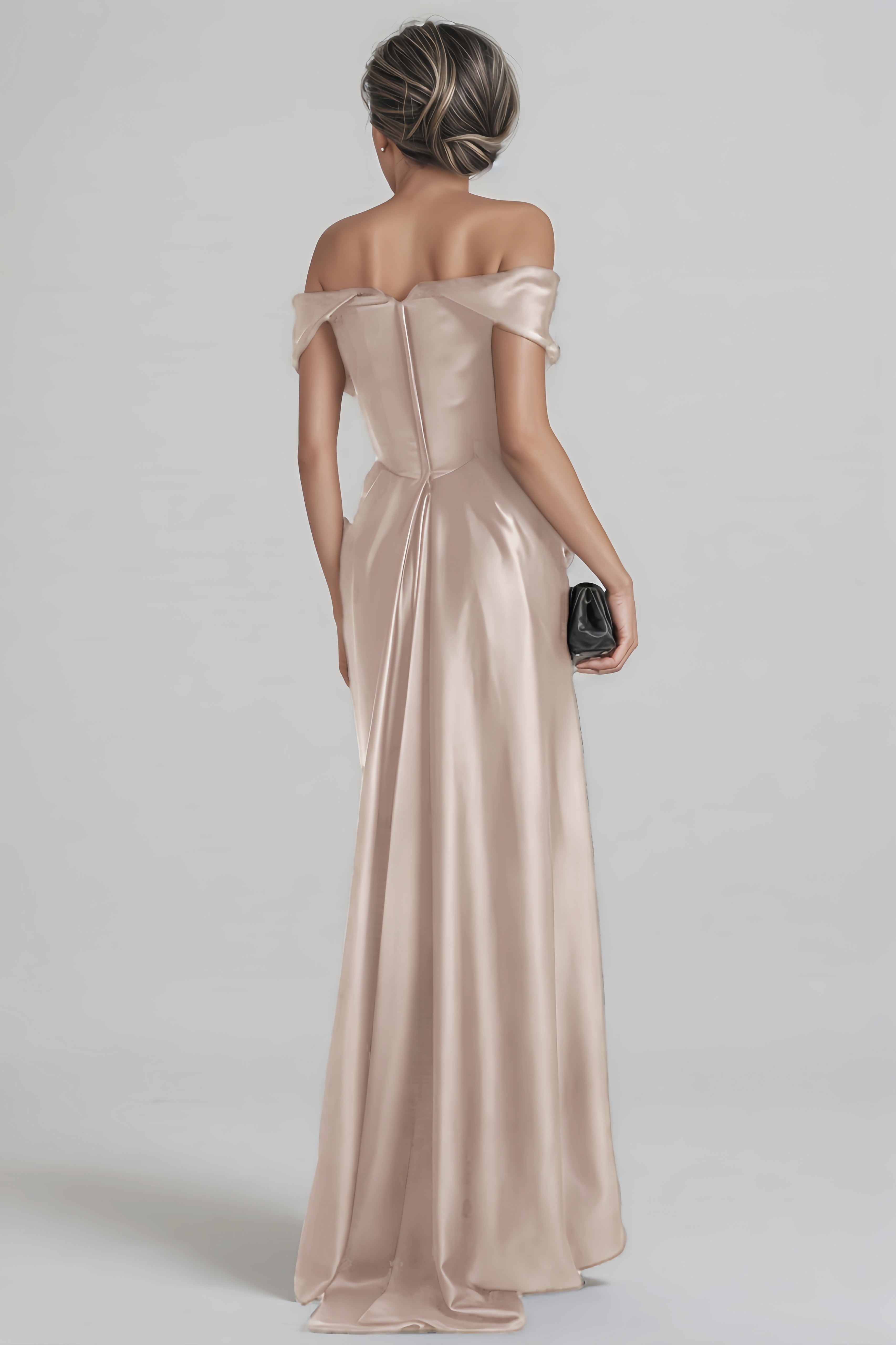 Kerry One-Shoulder Satin Maxi Dress