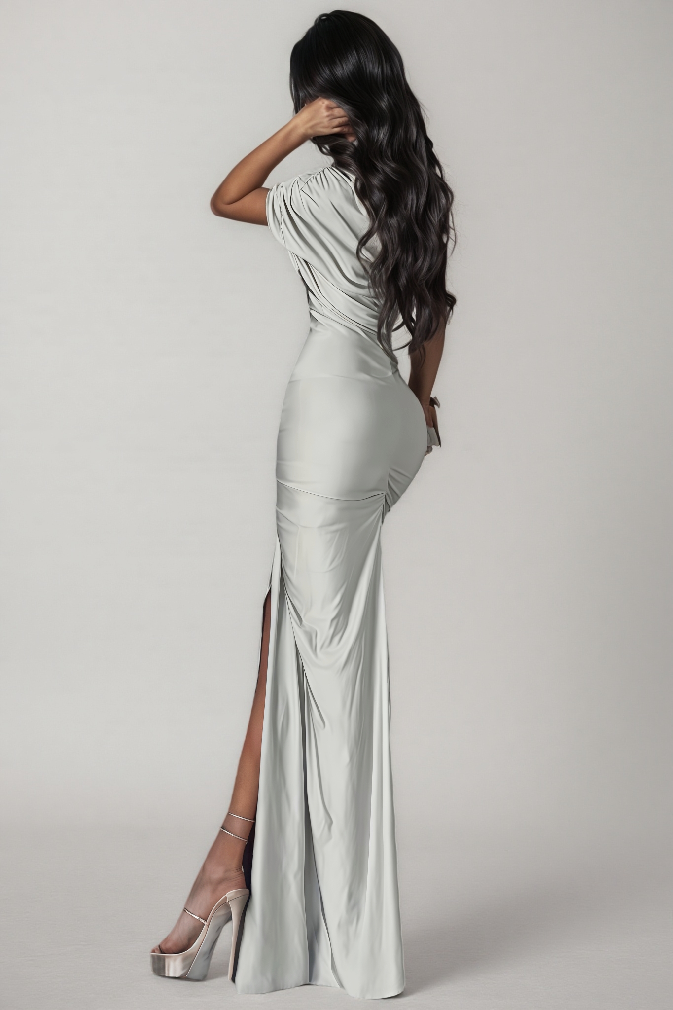Cris Ruched Cut Out Maxi Dress