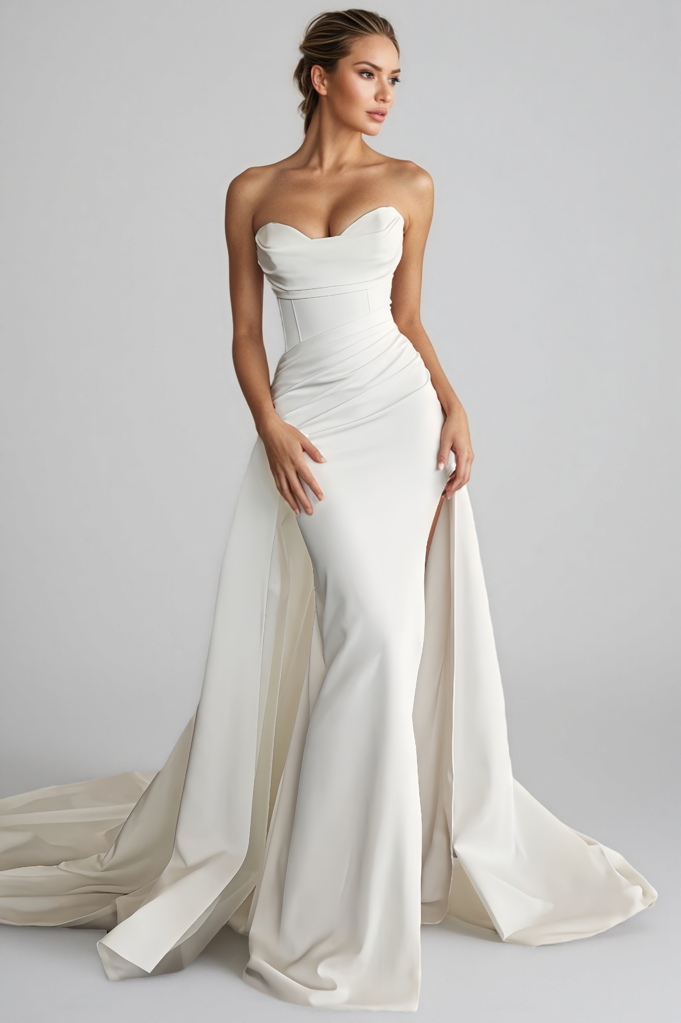 Nyral Strapless Split Maxi Dress