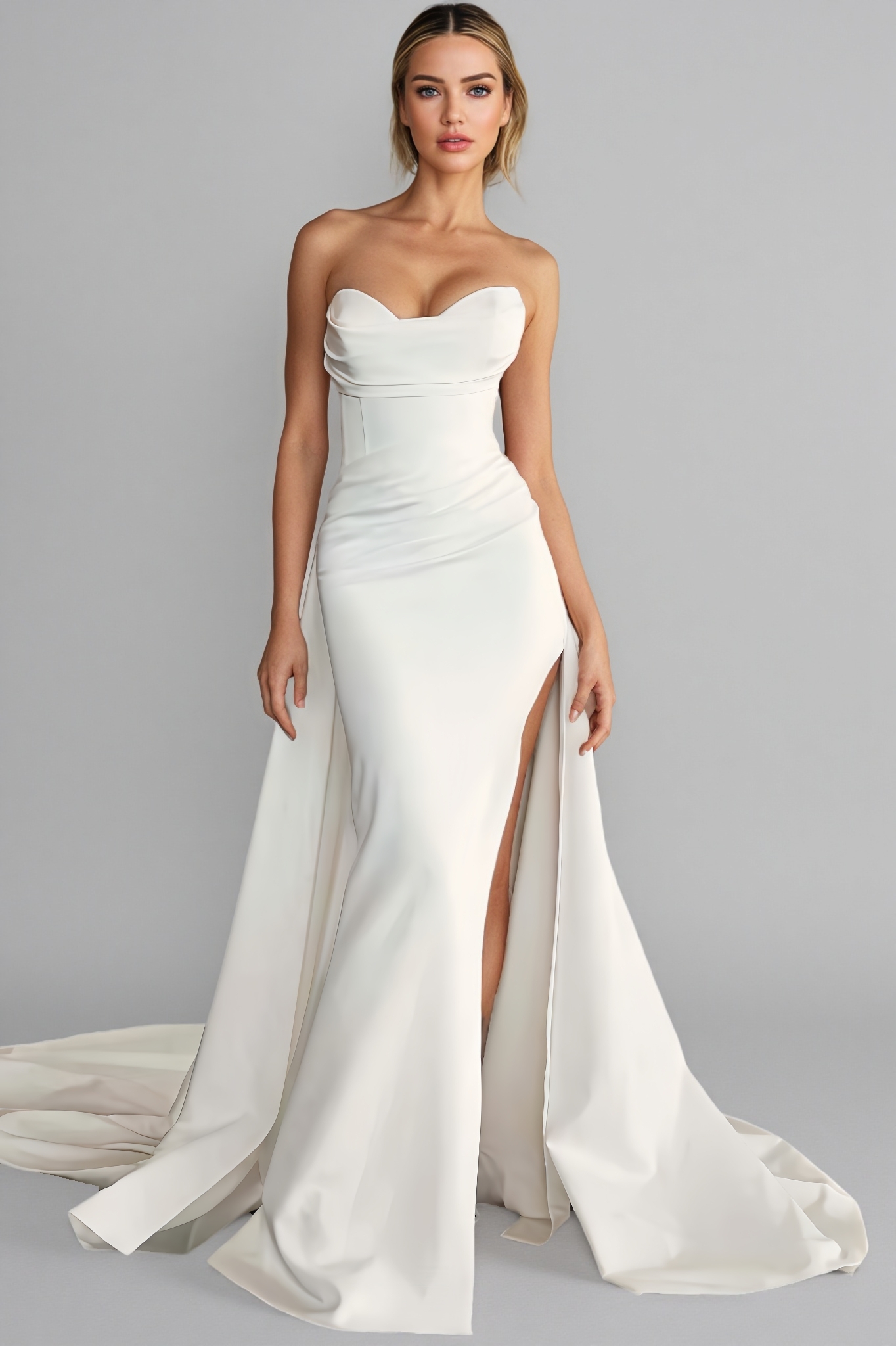Nyral Strapless Split Maxi Dress