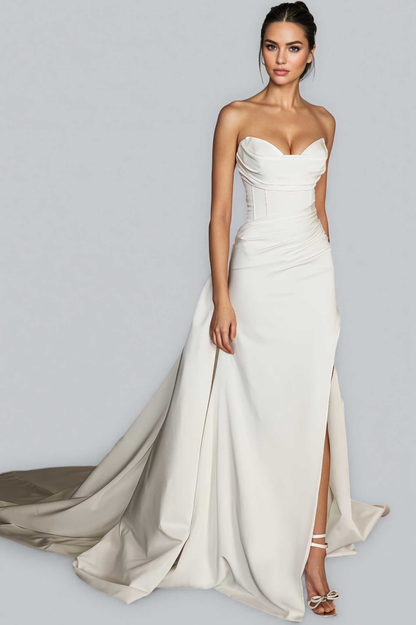 Nyral Strapless Split Maxi Dress