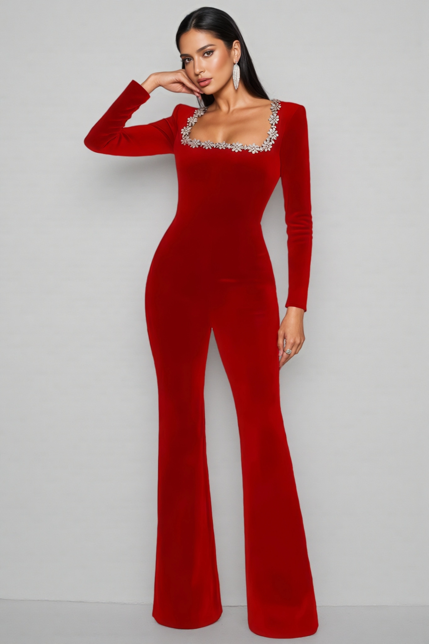 Emma Studded Bandage Jumpsuit