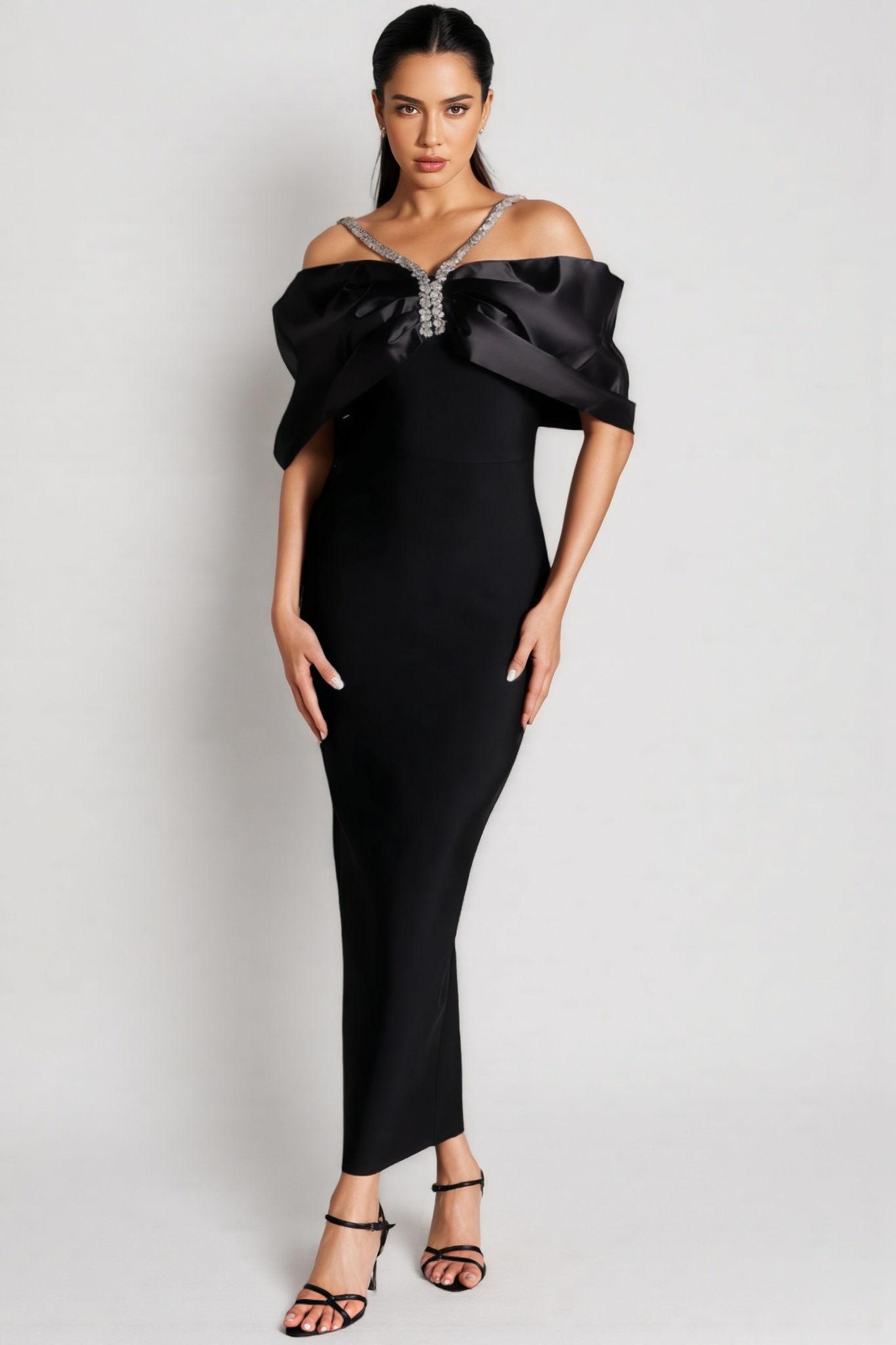 Satu One Shoulder Diamond Maxi Dress