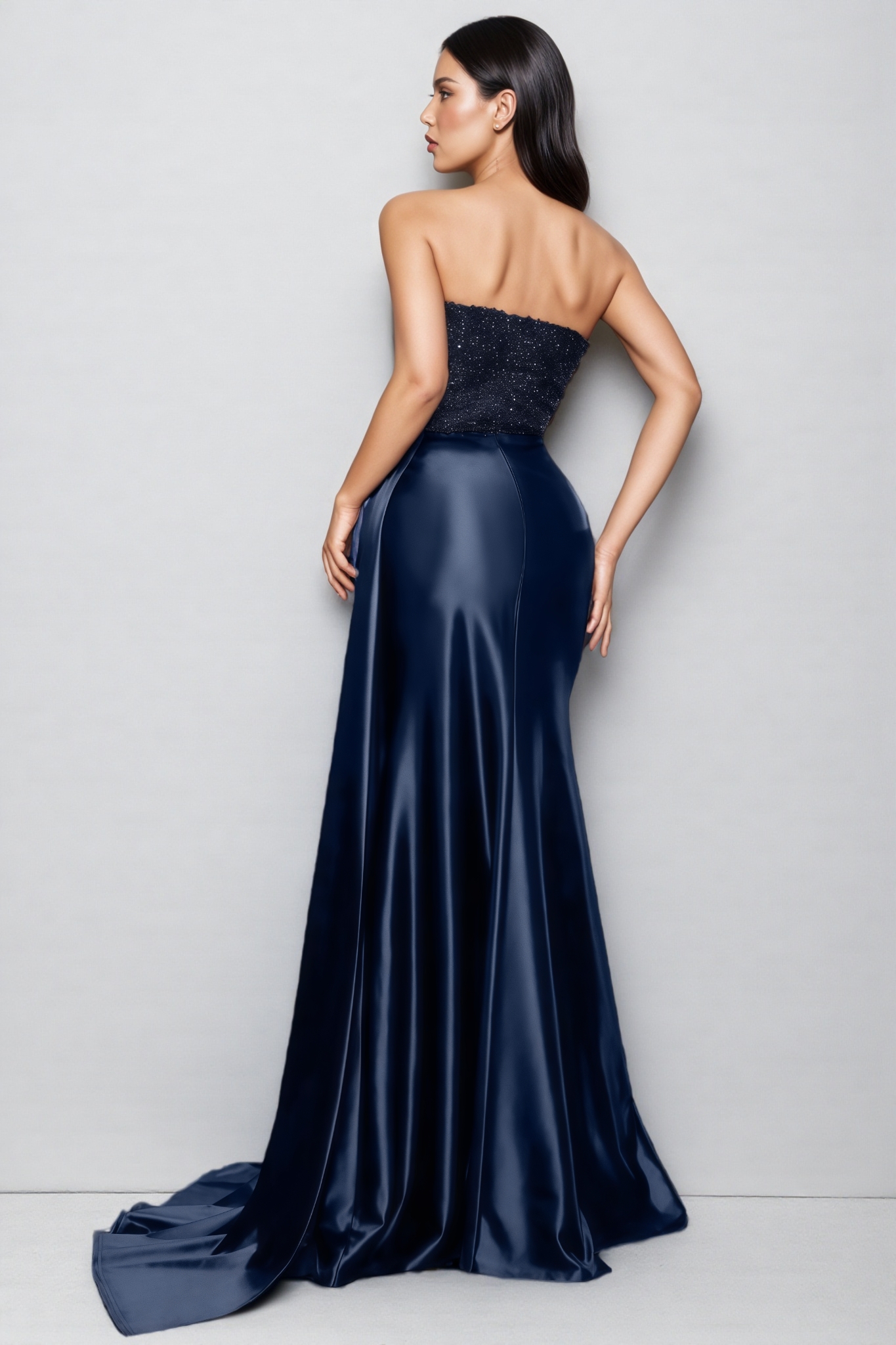 Eamone Sheath Sequin Embroidered Maxi Dress