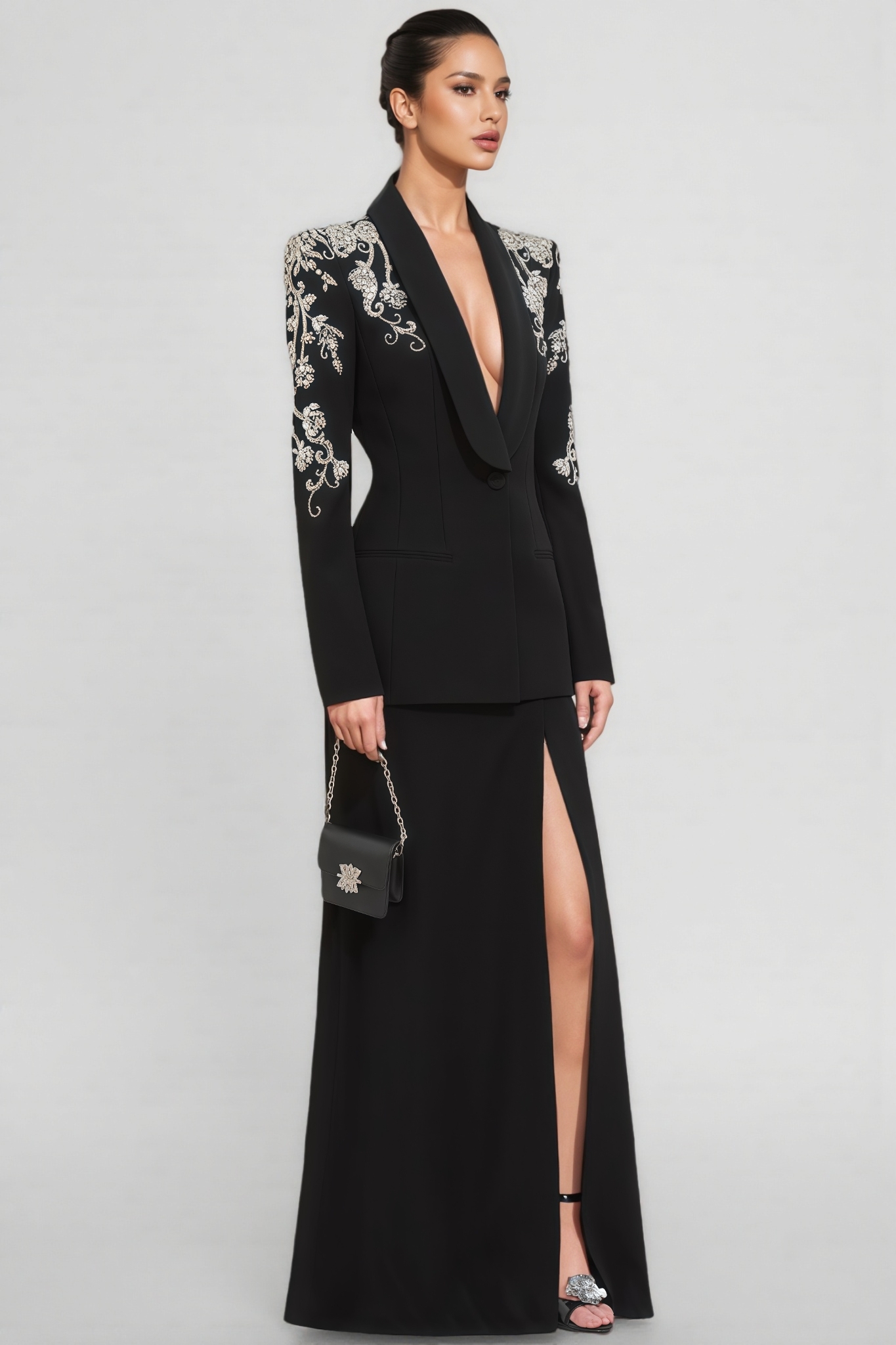 Austin Diamond Studded Maxi Dress Set