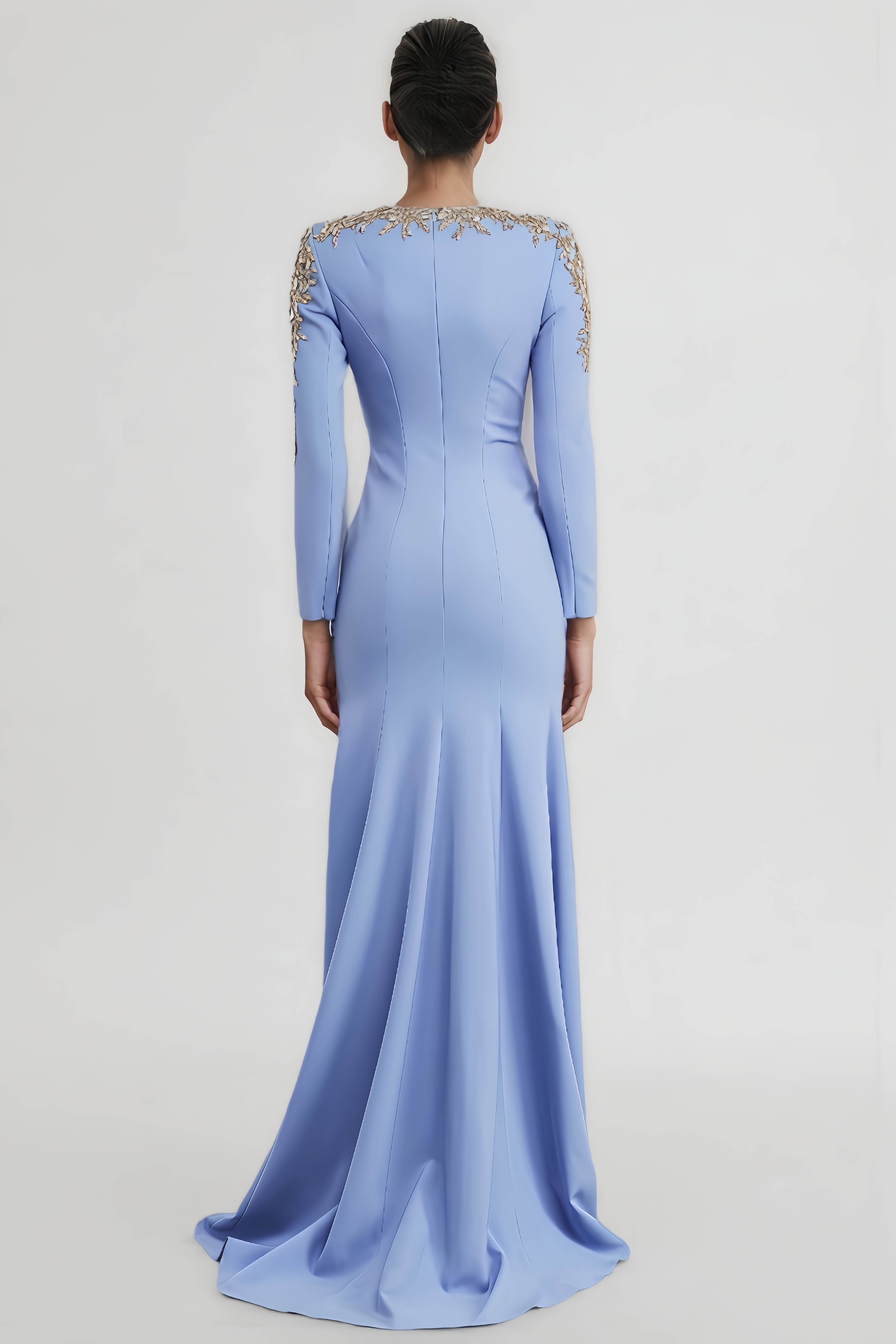 Yamaly Sequin-Trimmed Maxi Dress