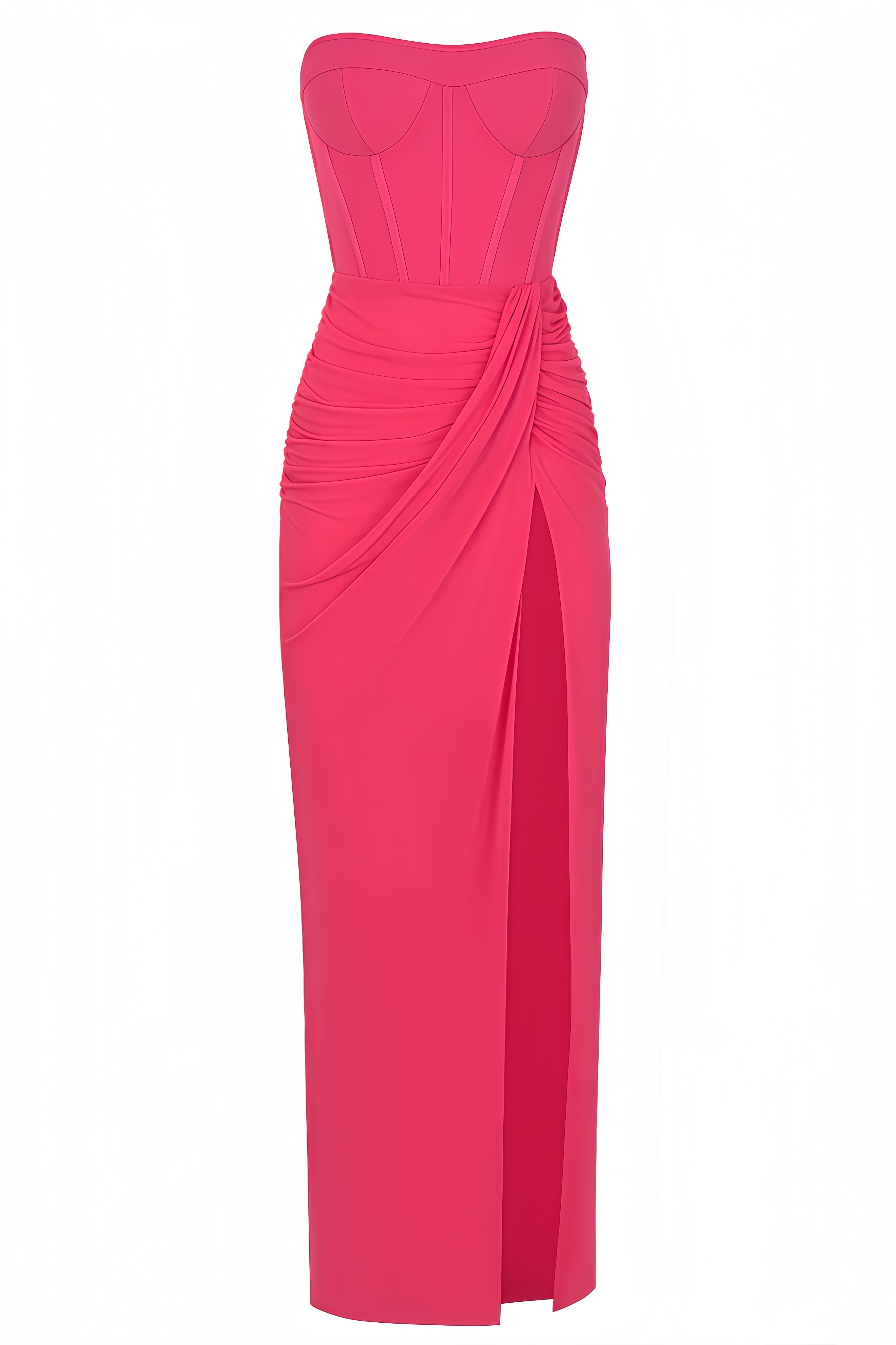 Oana Strapless Slit Maxi Dress