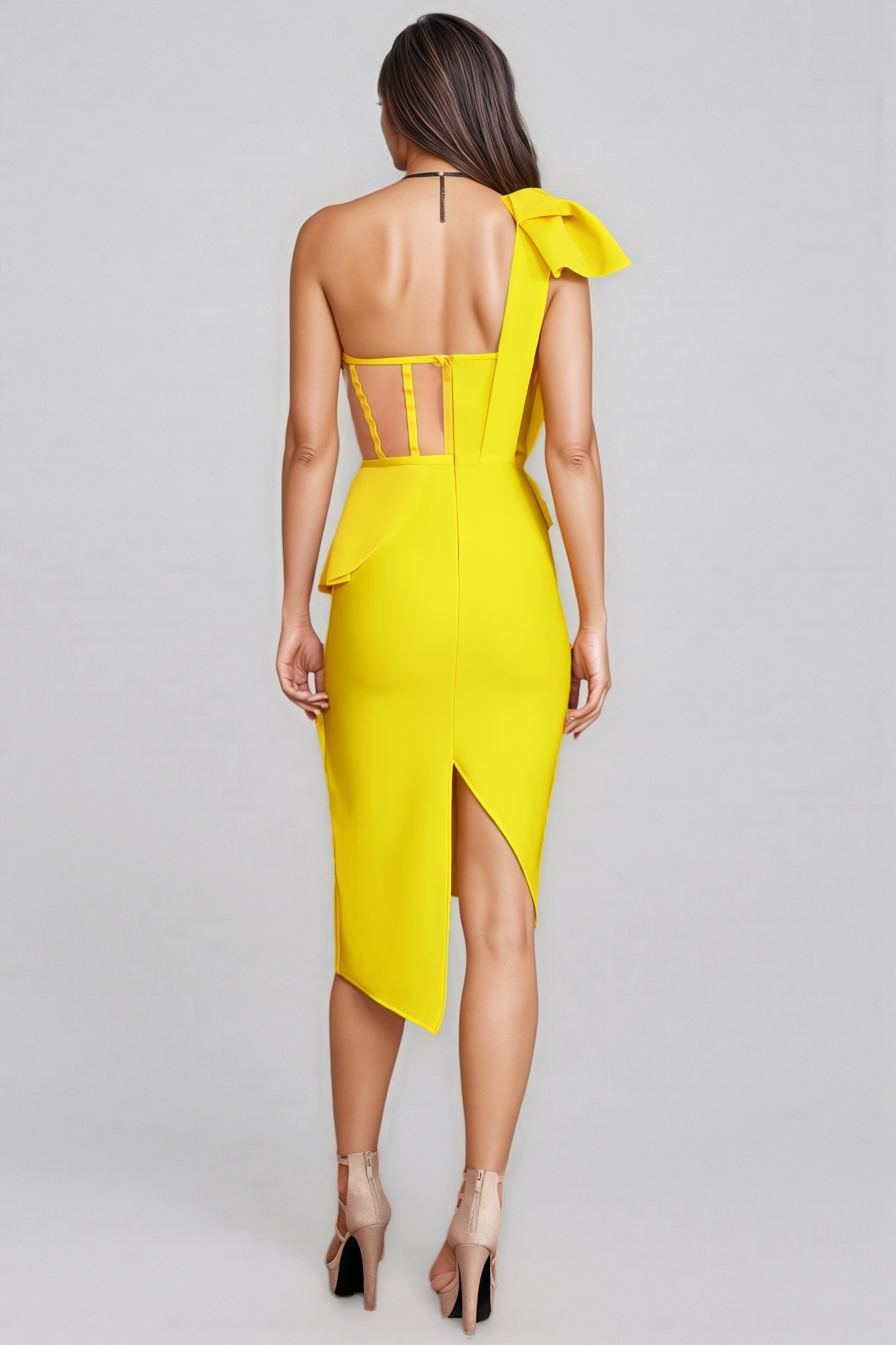 Oriel One Shoulder Midi Dress
