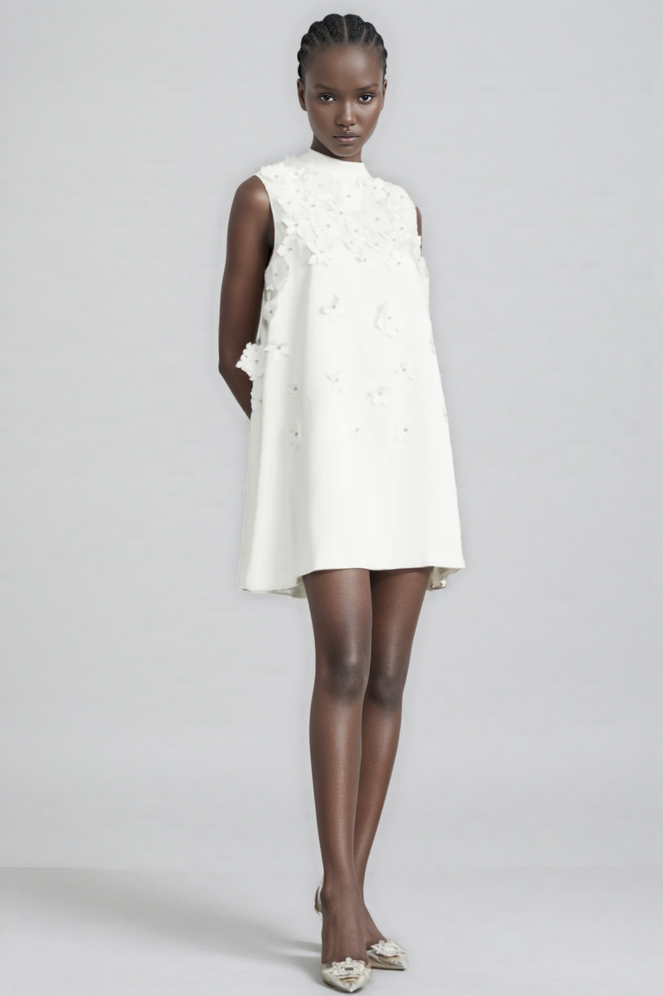 Eulalia Faux-flower Mini Dress