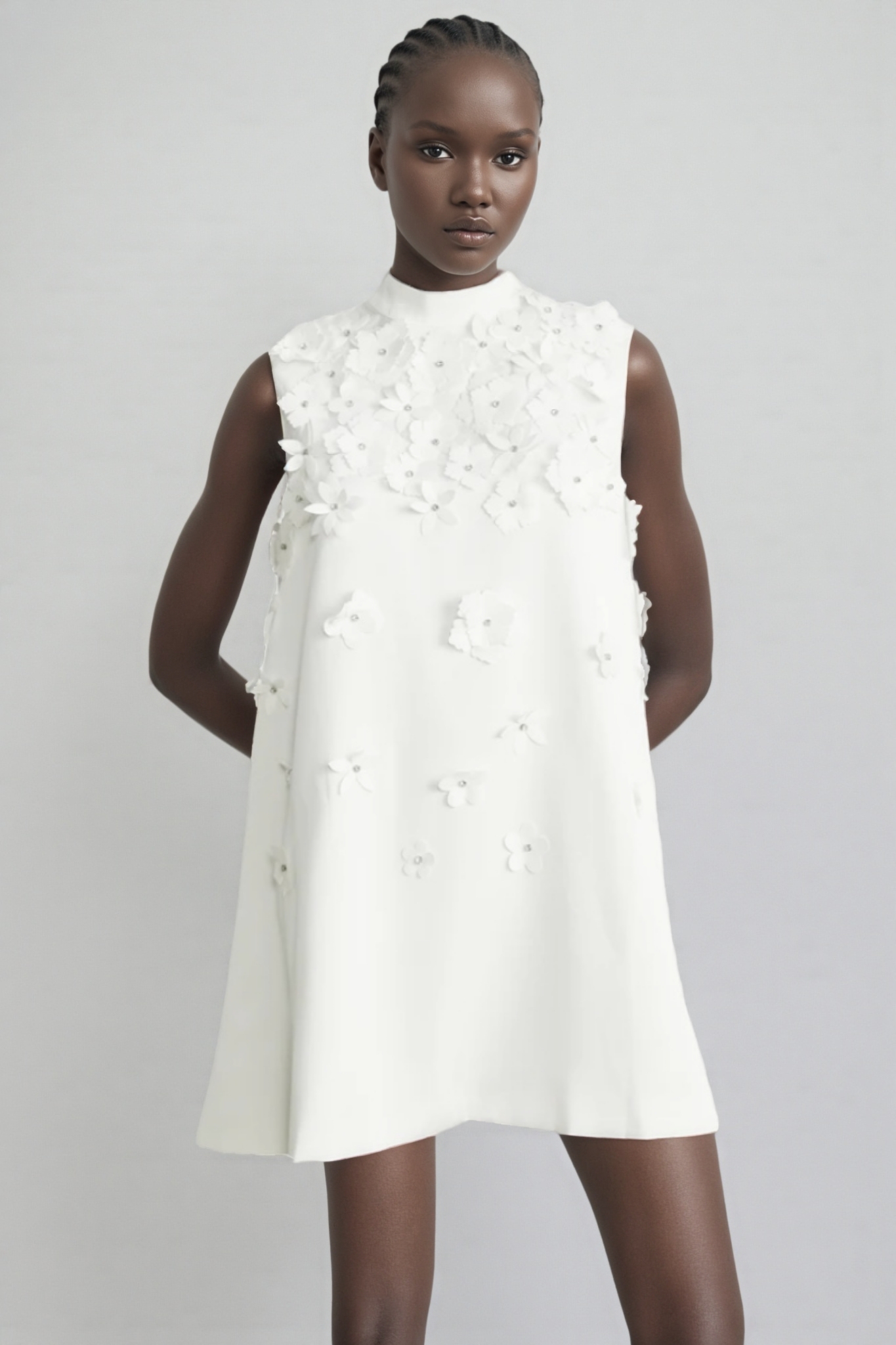 Eulalia Faux-flower Mini Dress