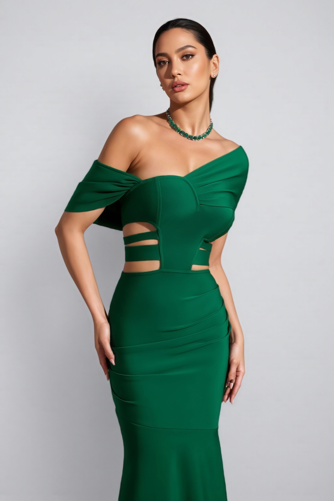 Turey Strapless Cut Out Maxi Dress