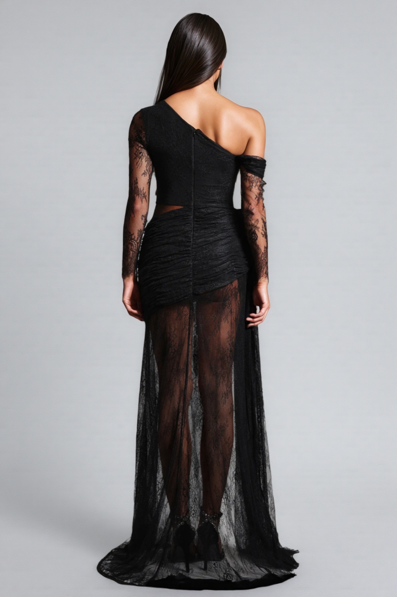 Koand One Shoulder Slit Maxi Dress