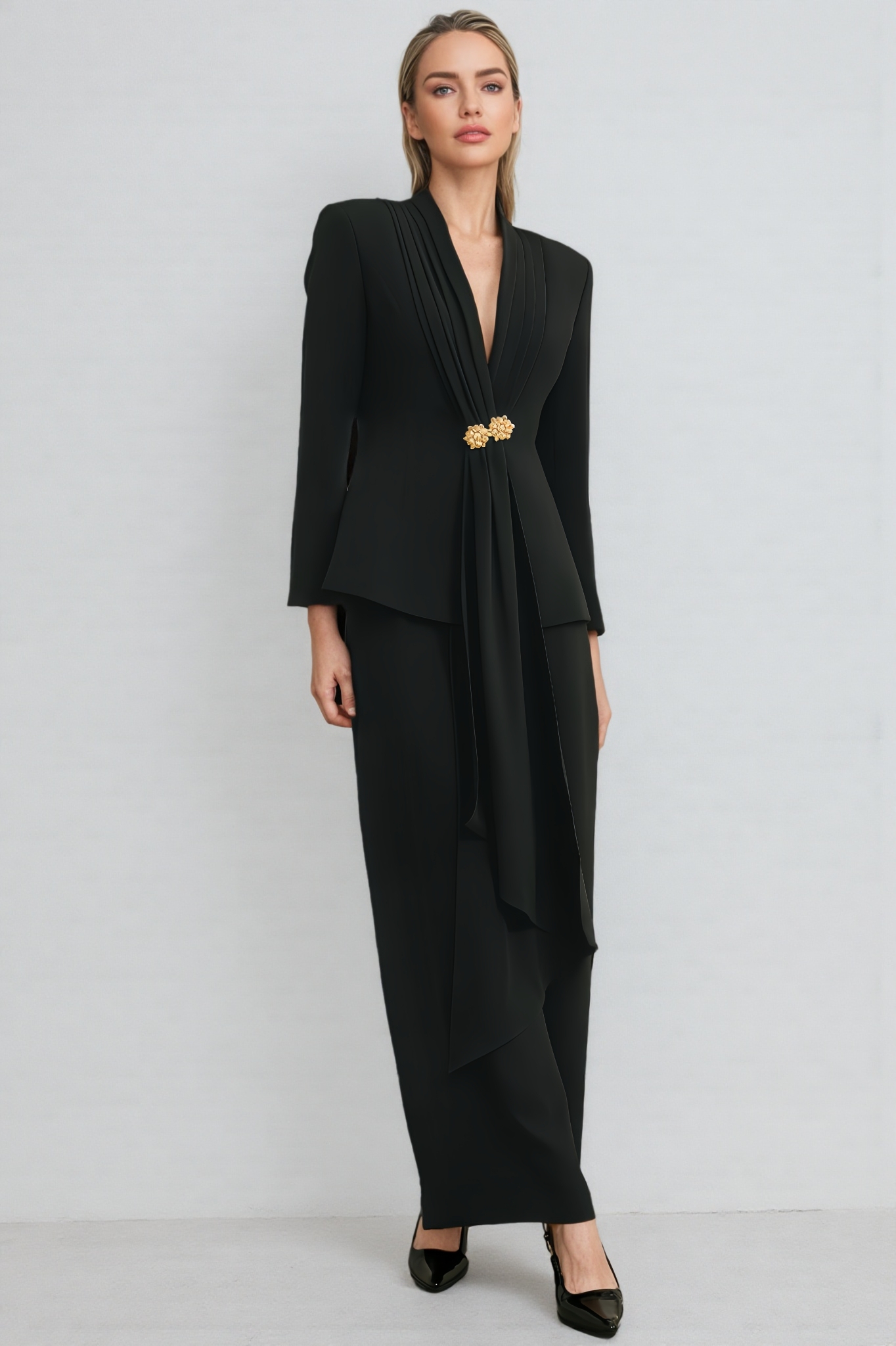 Ryla Pleated Jacket & Trousers Matching Set