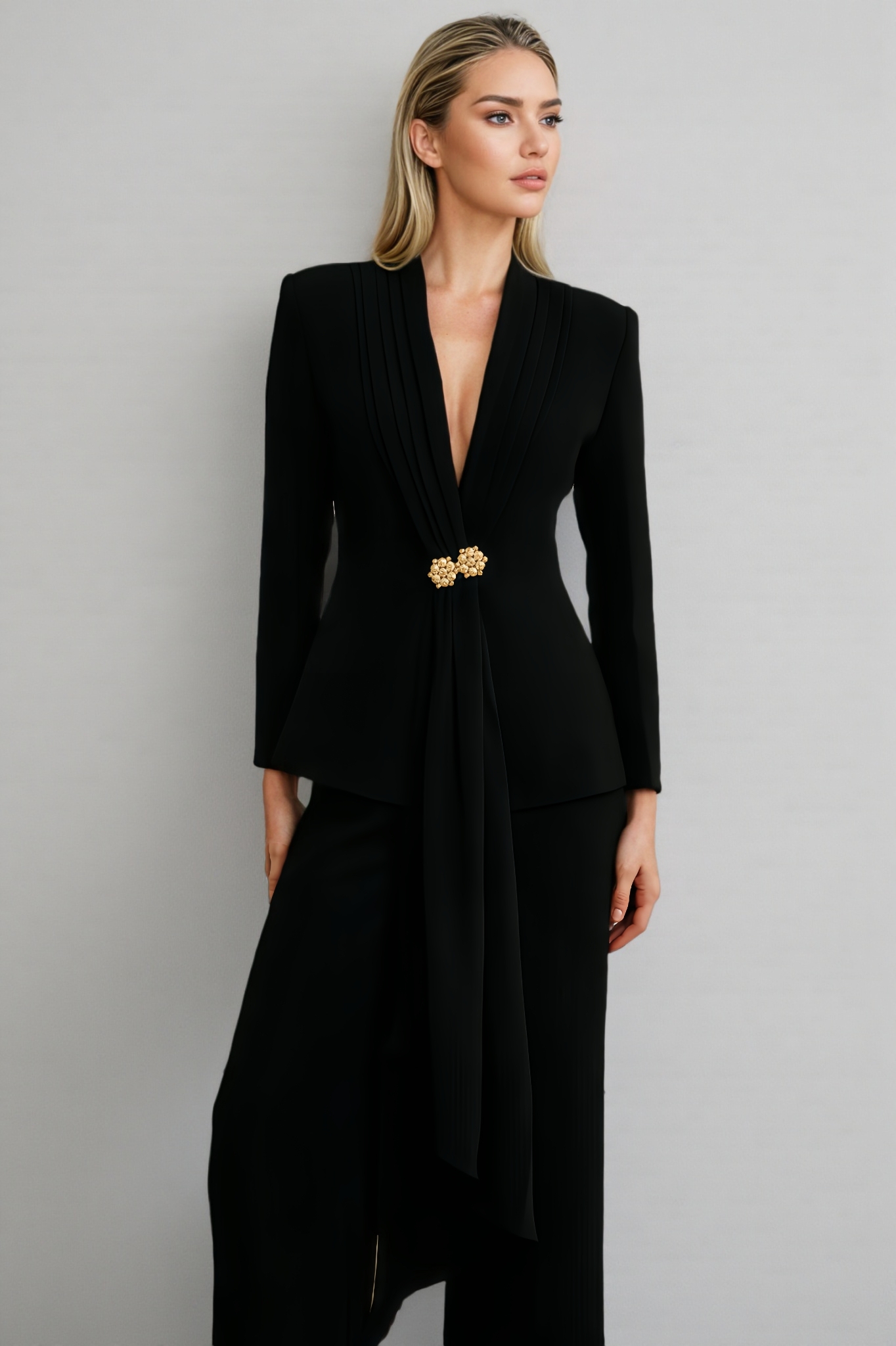 Ryla Pleated Jacket & Trousers Matching Set