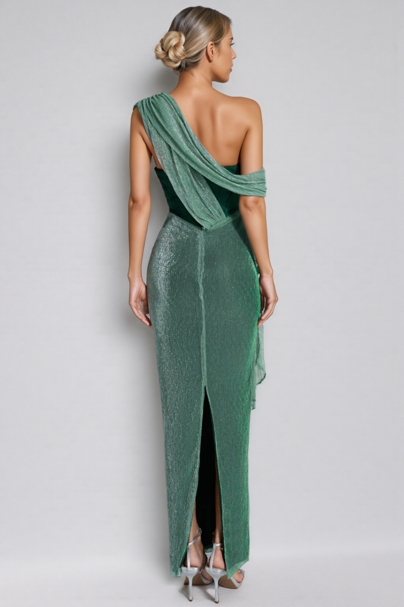 Serela Green Halter Strap Maxi Dress