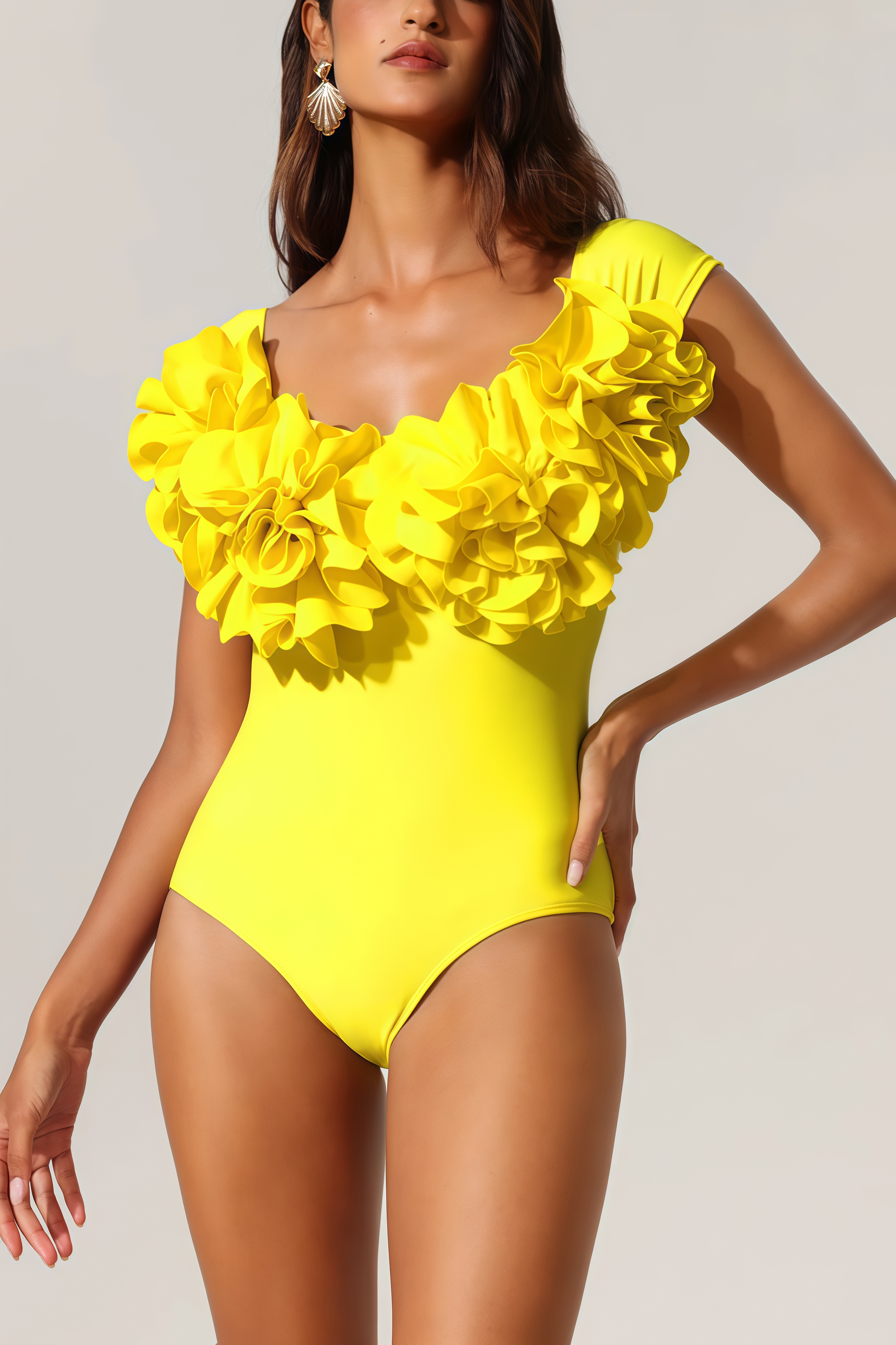 Tulip Off-Shoulder Flowers Maxi Two-Piece Set