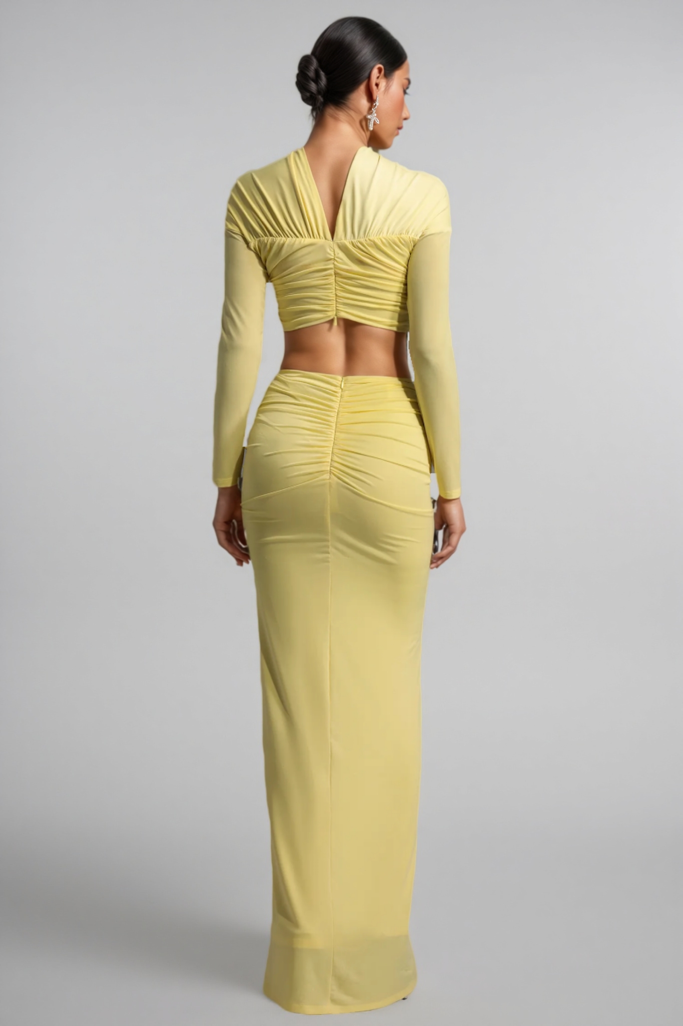 Raelse Long Sleeve Twisted Maxi Dress