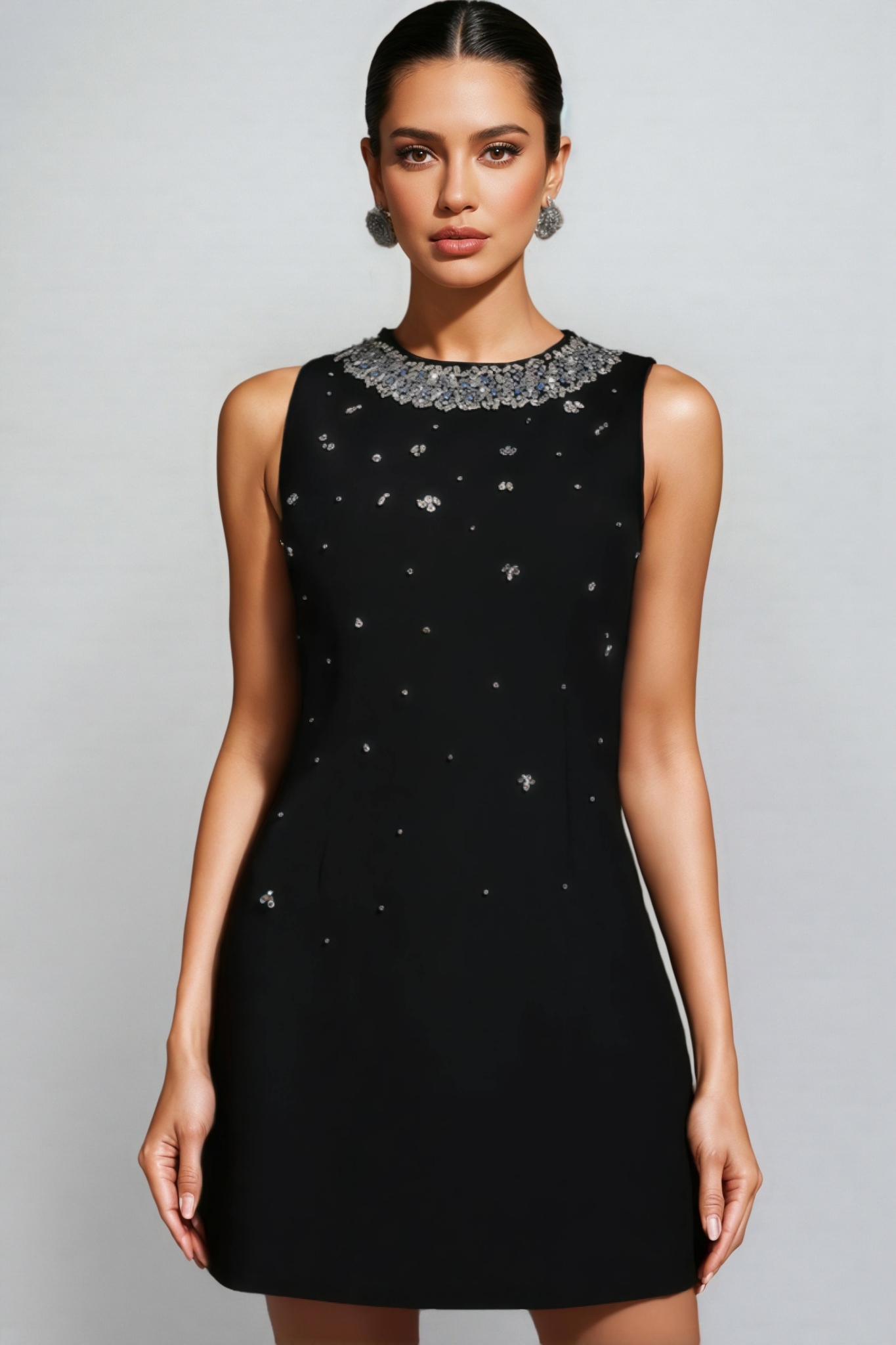 Lucysa Sleeveless Diamond Mini Dress