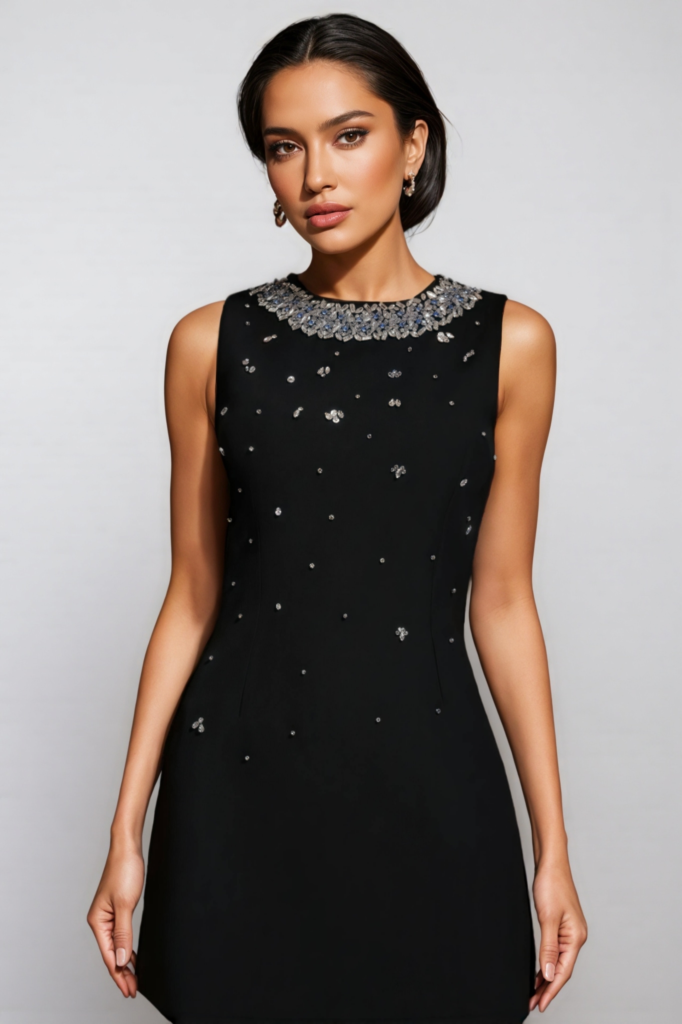 Lucysa Sleeveless Diamond Mini Dress