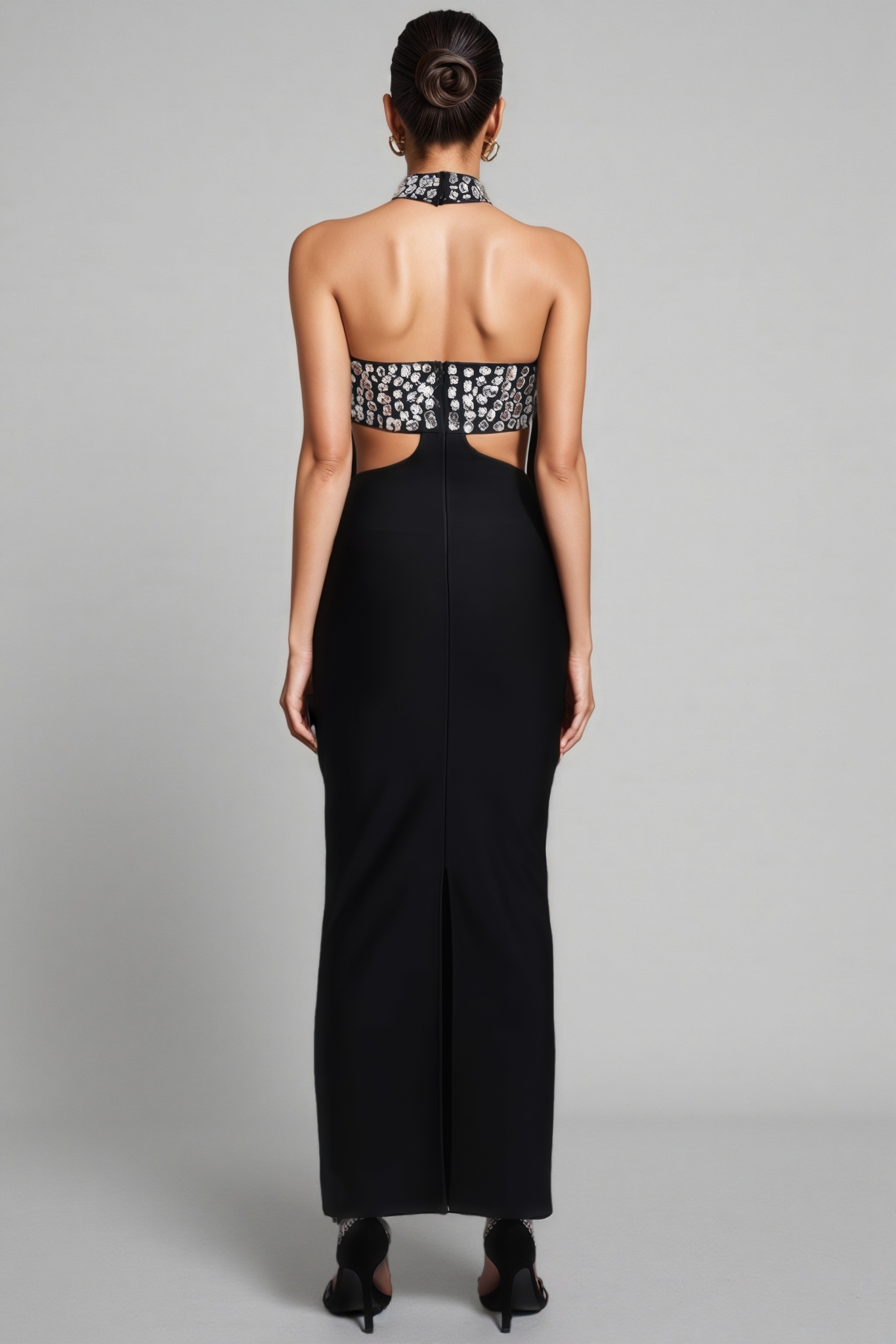 Cherfa Hollow Out Bandage Maxi Dress