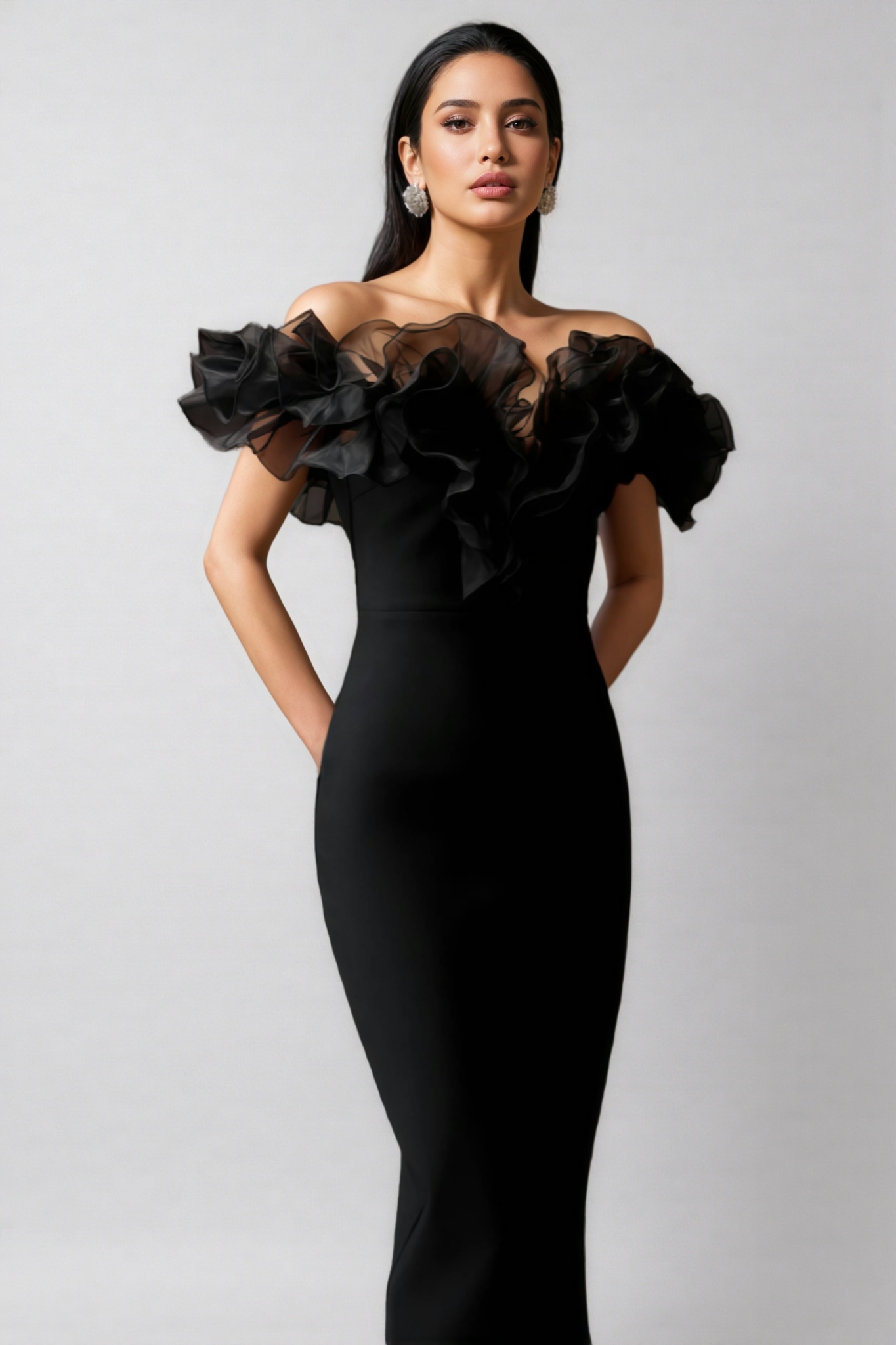 Selahx One shoulder Bandage Midi Dress