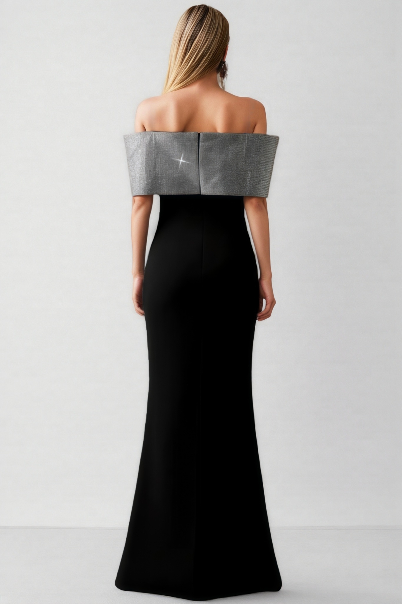 Rydad Bow Diamond Slim Maxi Dress