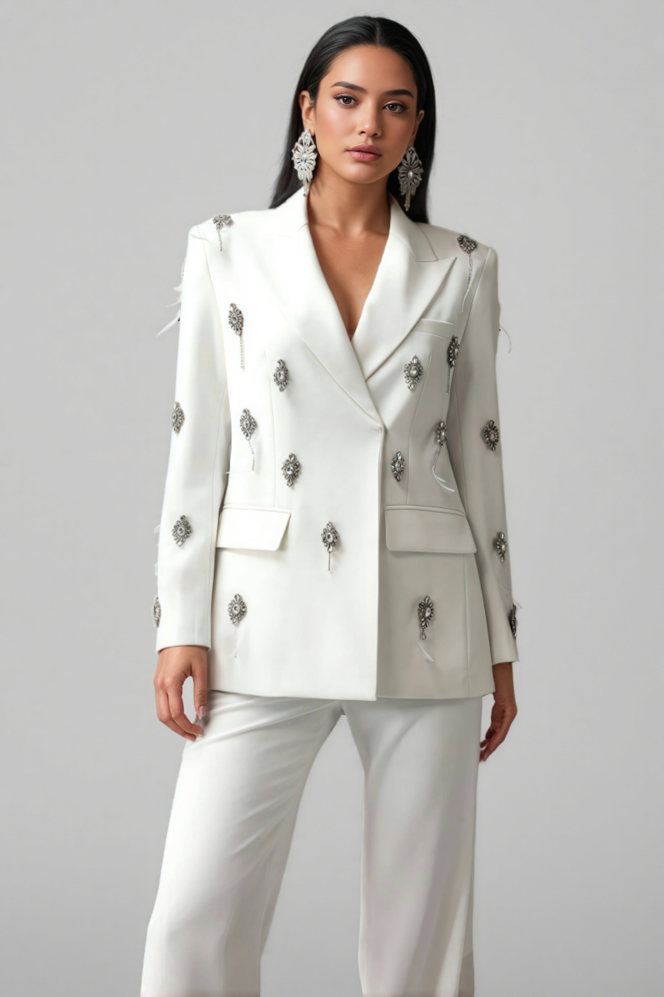 Enrild Diamond Feather Suit Set