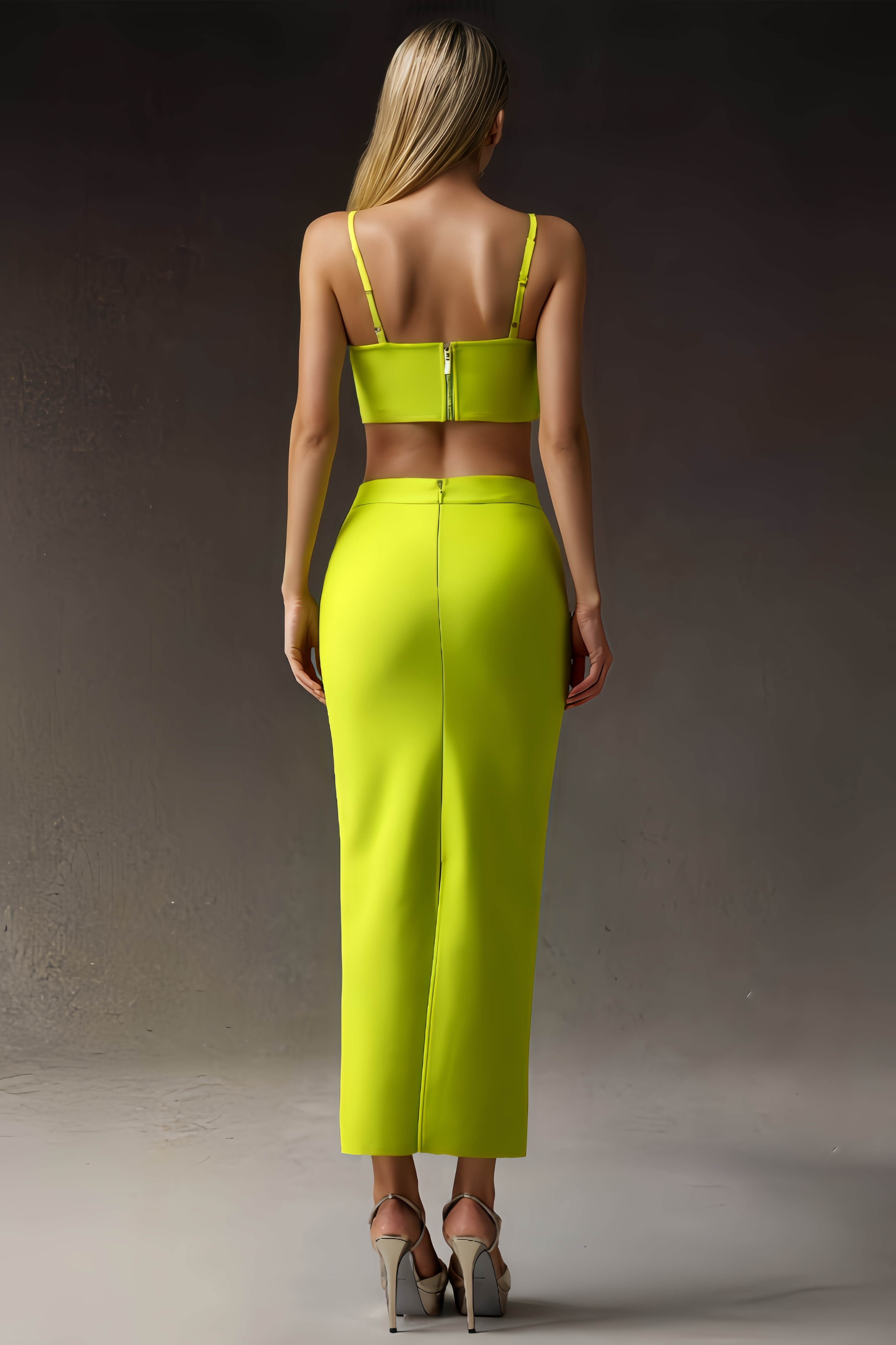 Miri Flowers Slim Bandage Dress Set