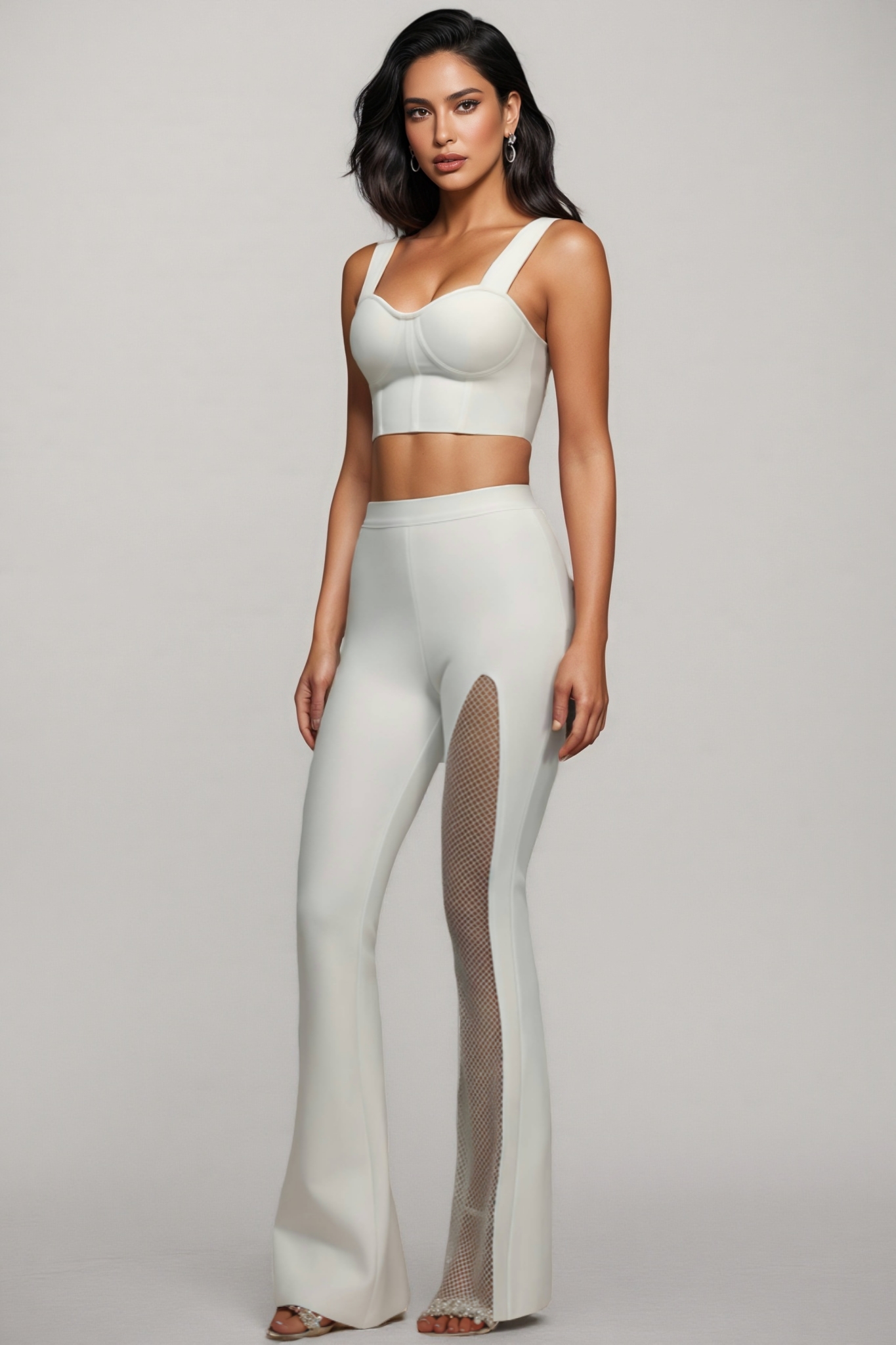 Peyton Sleeveless Hollow Out Concatenate Bandage Two Piece Set