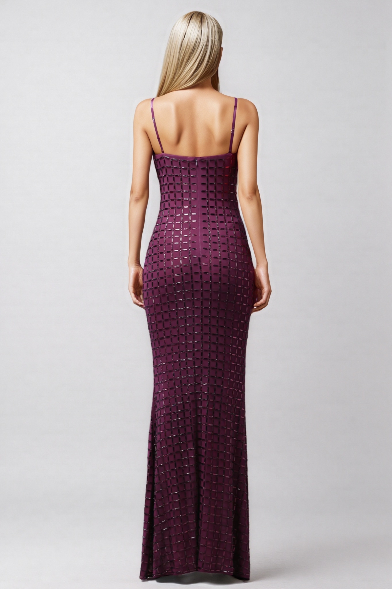 Mishatp Sleeveless Diamond Maxi Dress