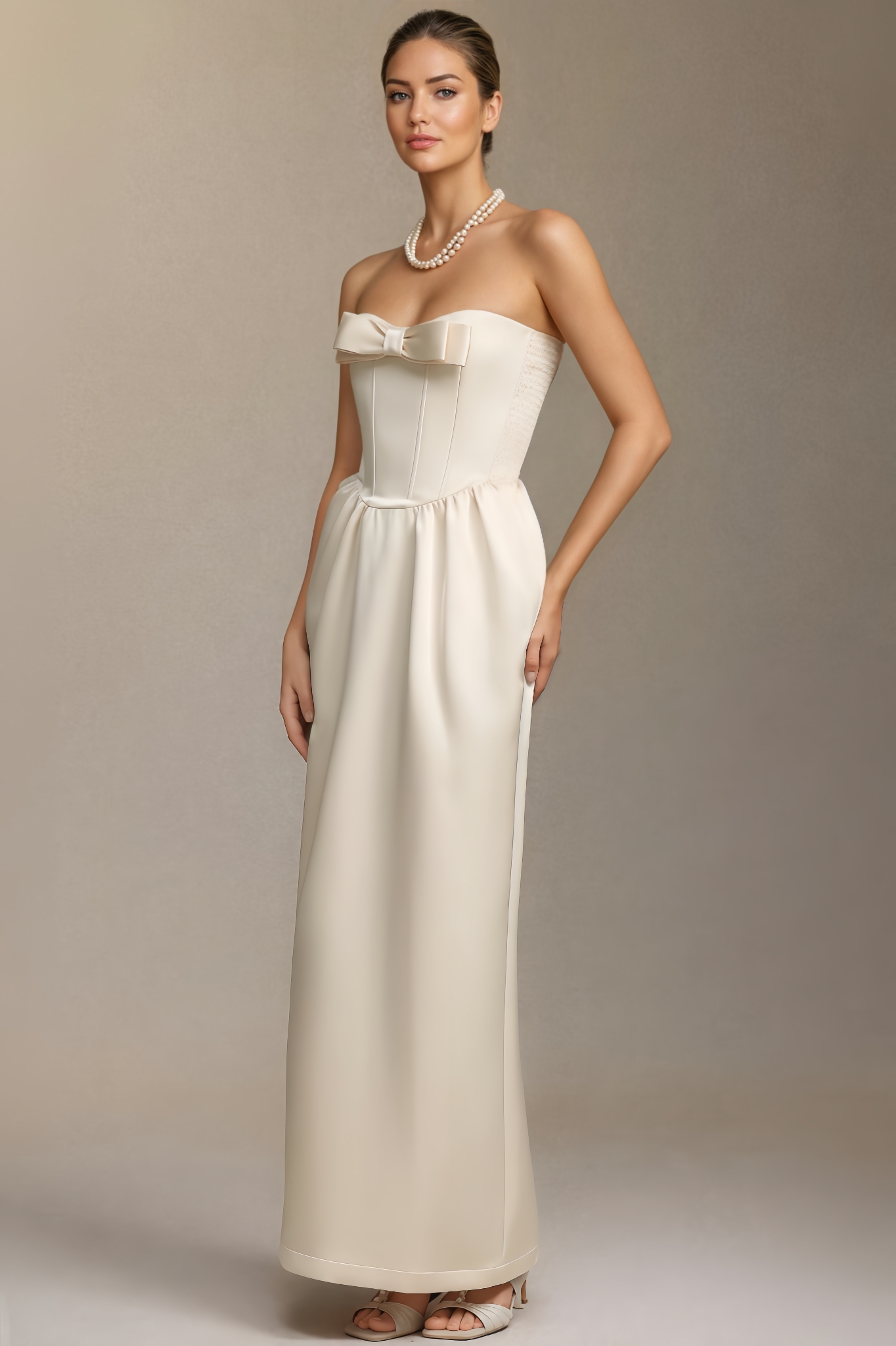Anhad Sleeveless Bow Maxi Dress