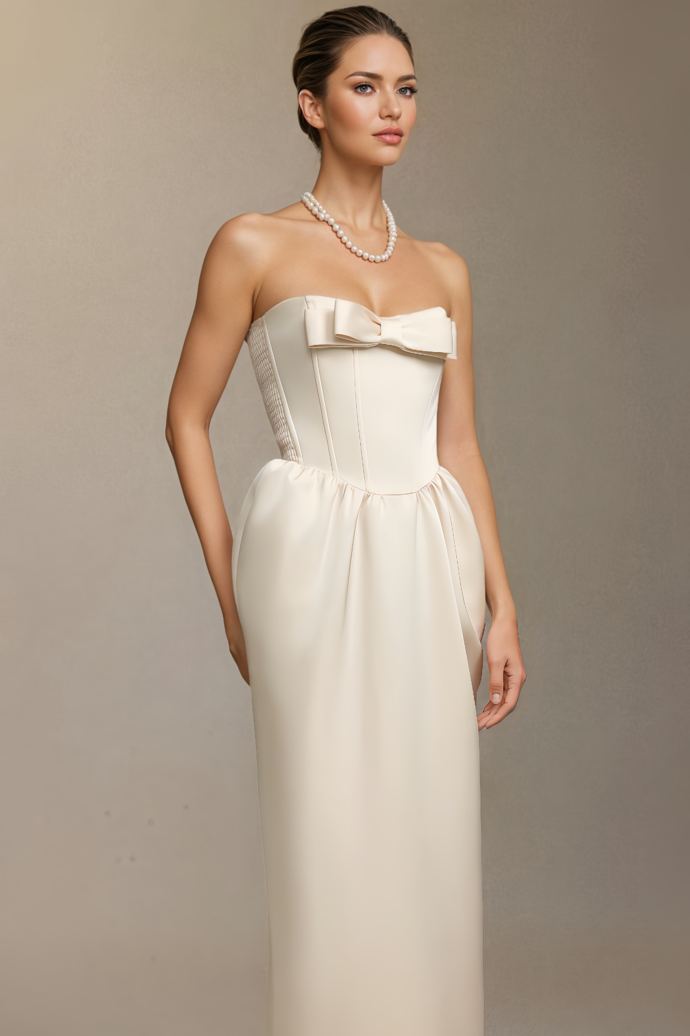 Anhad Sleeveless Bow Maxi Dress