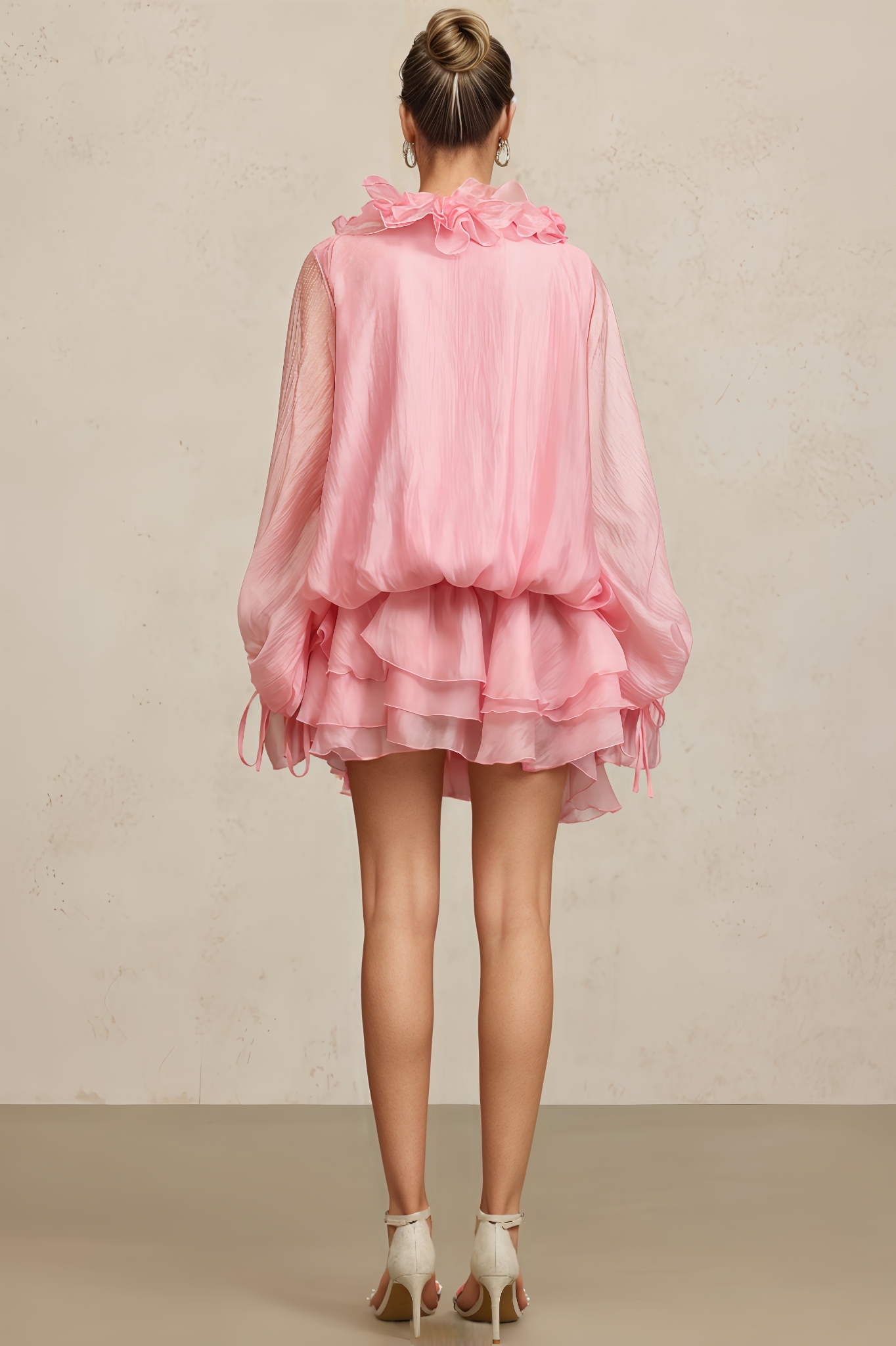 Odele Long-Sleeved Printed Mini Dress