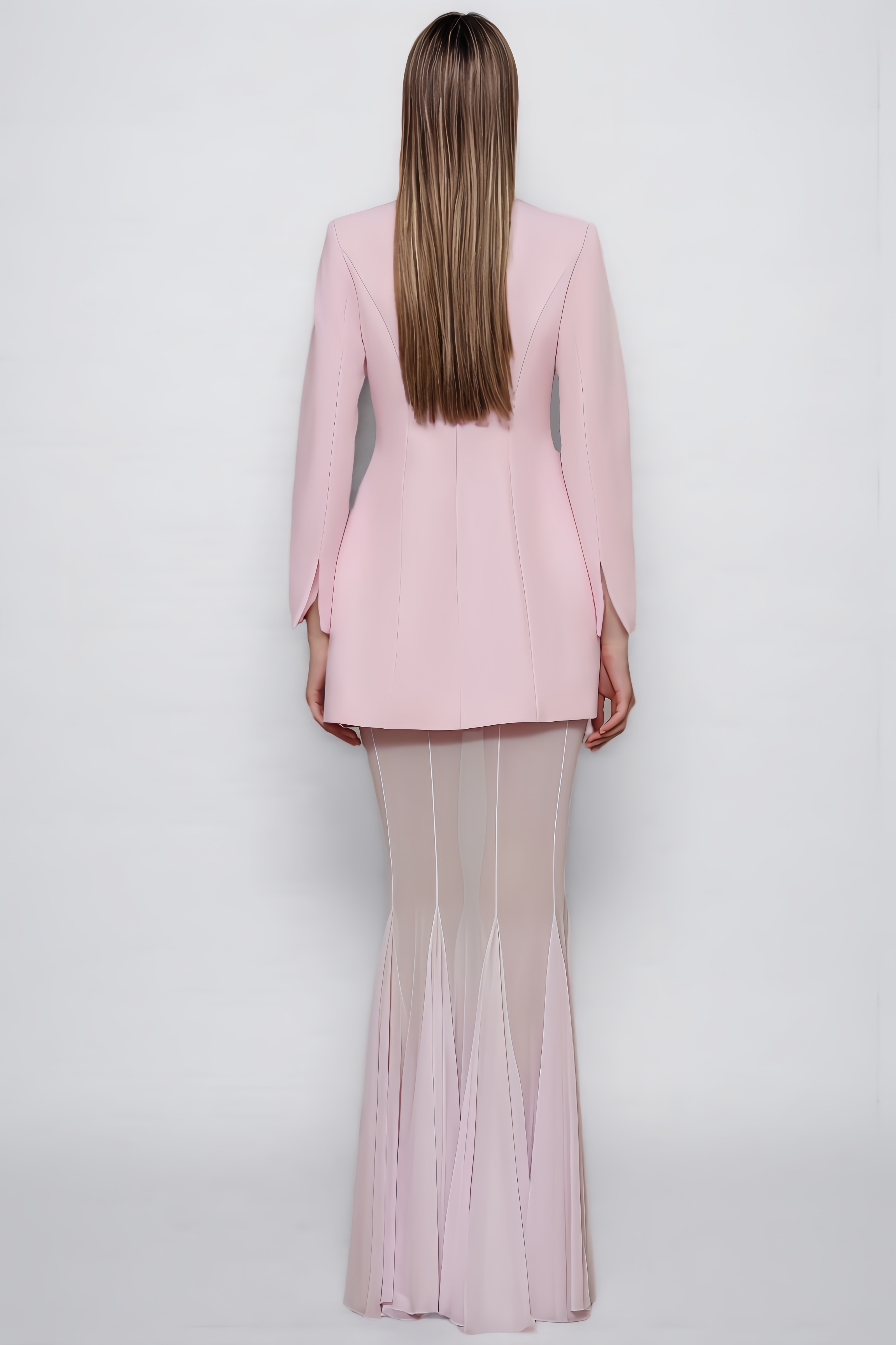 Adley Blazer Tulle Fishtail Dress Set