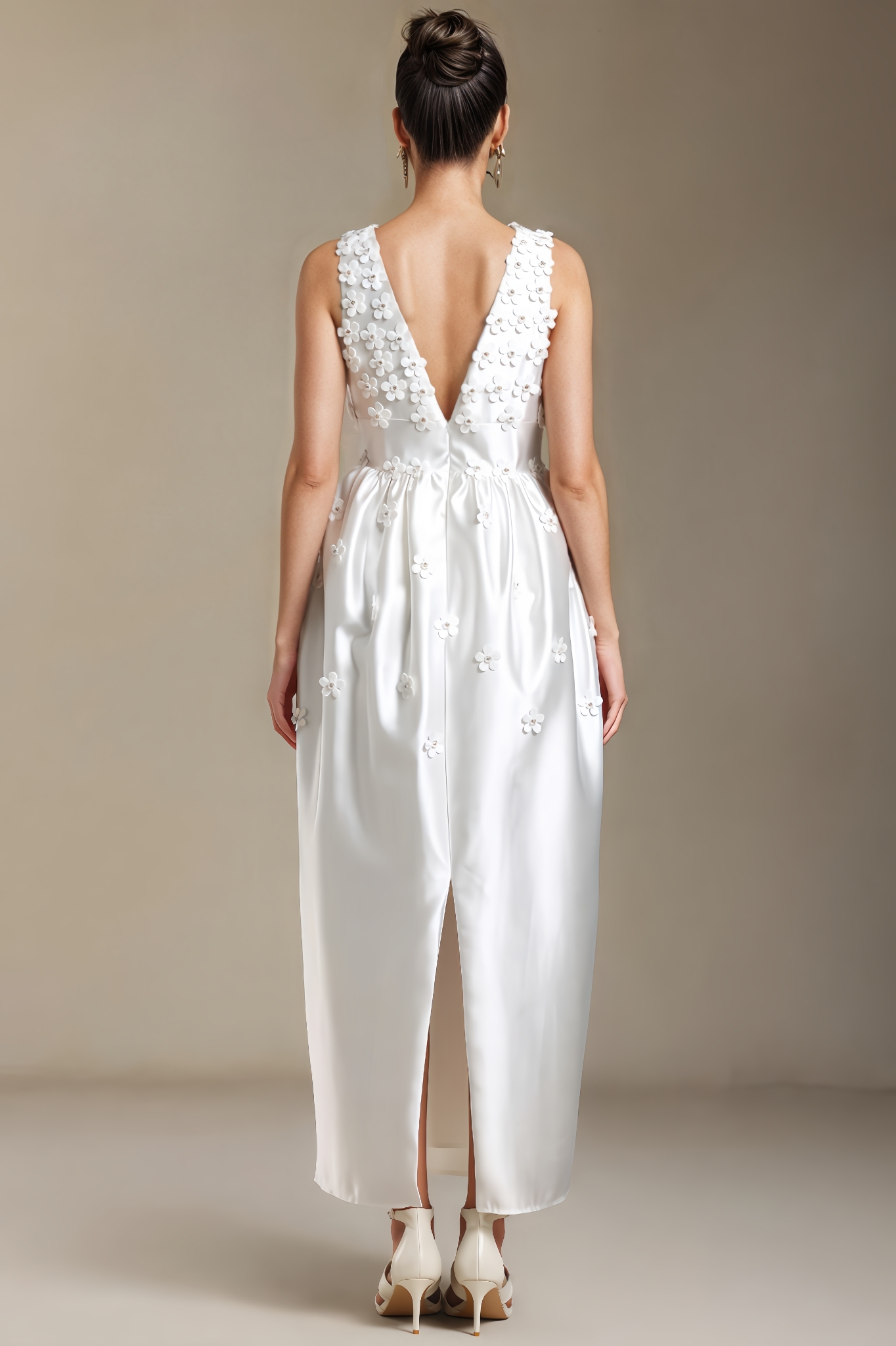 Rafik Bow V-Neck Maxi Dress