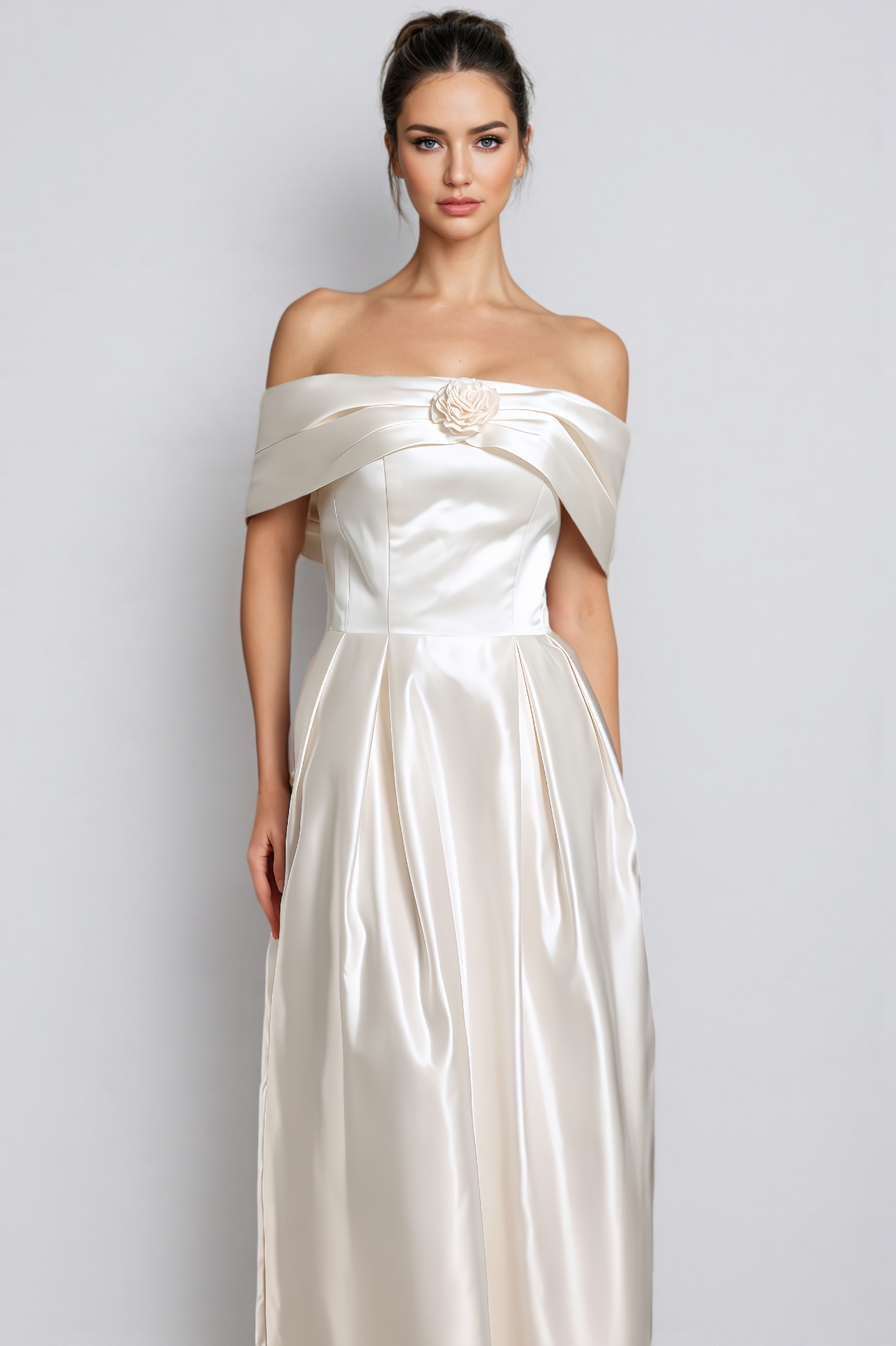 Lesa Flower Straight Cylinder Maxi Dress