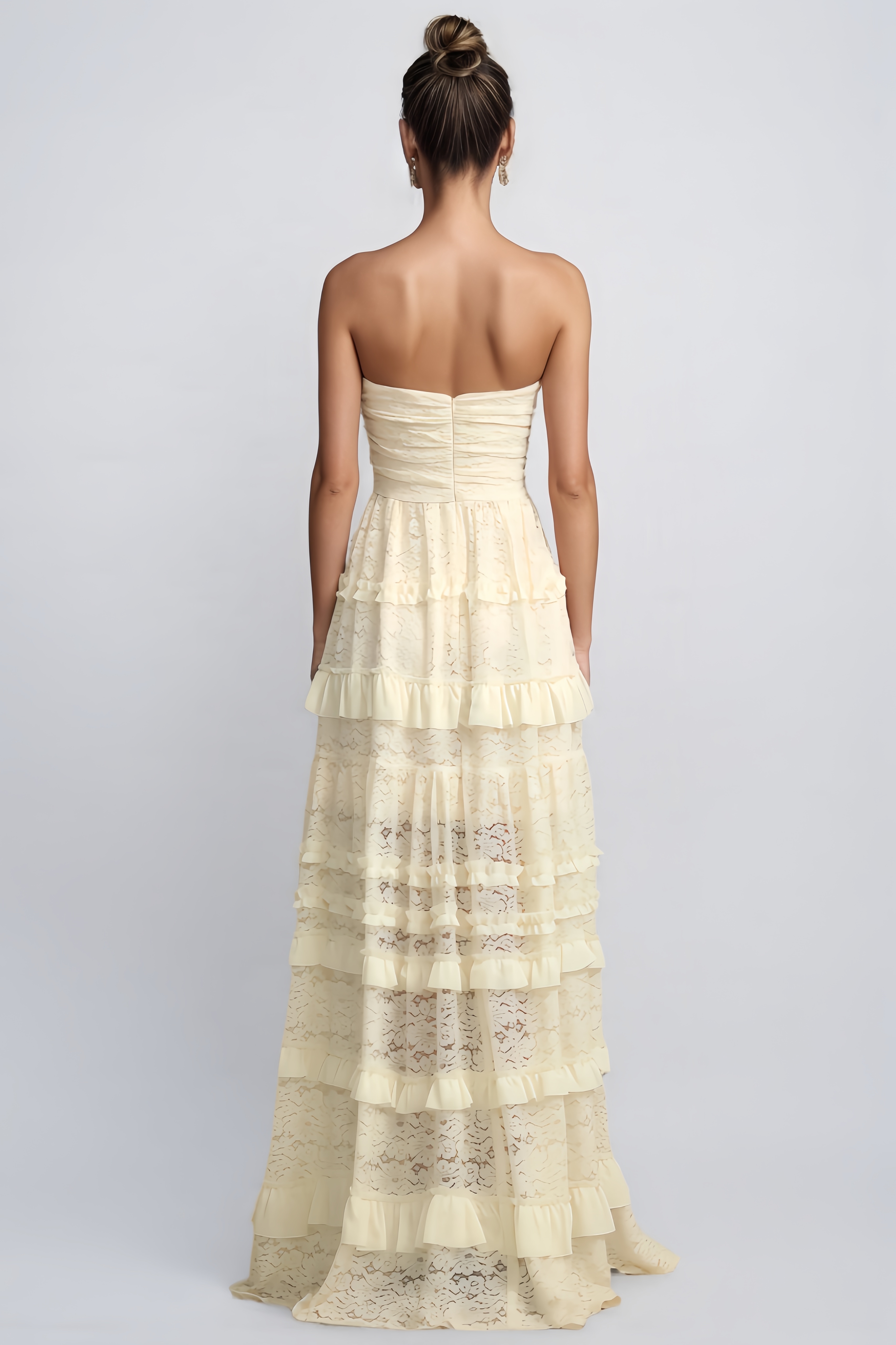 Aris SleevelessFolds Maxi Dress