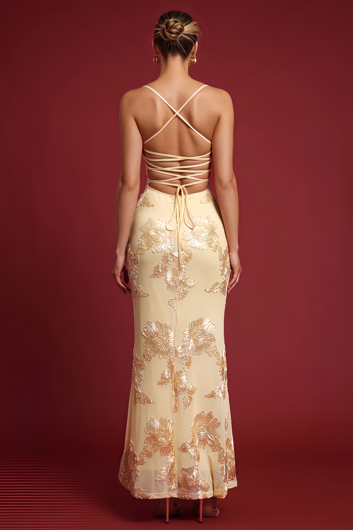 Austyn Sleeveless Floral Knit Maxi Dress