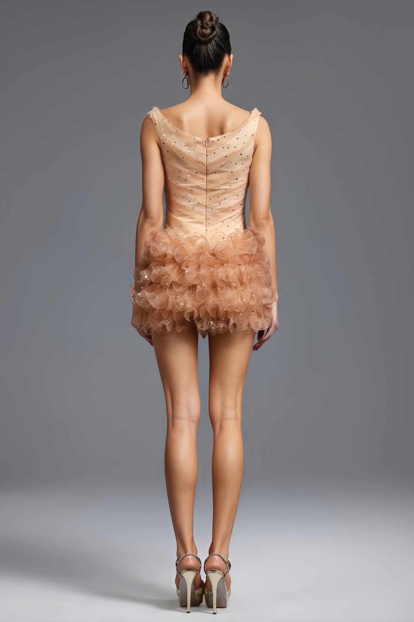 Weirdo Sleeveless Ruffle Sequin Mini Dress